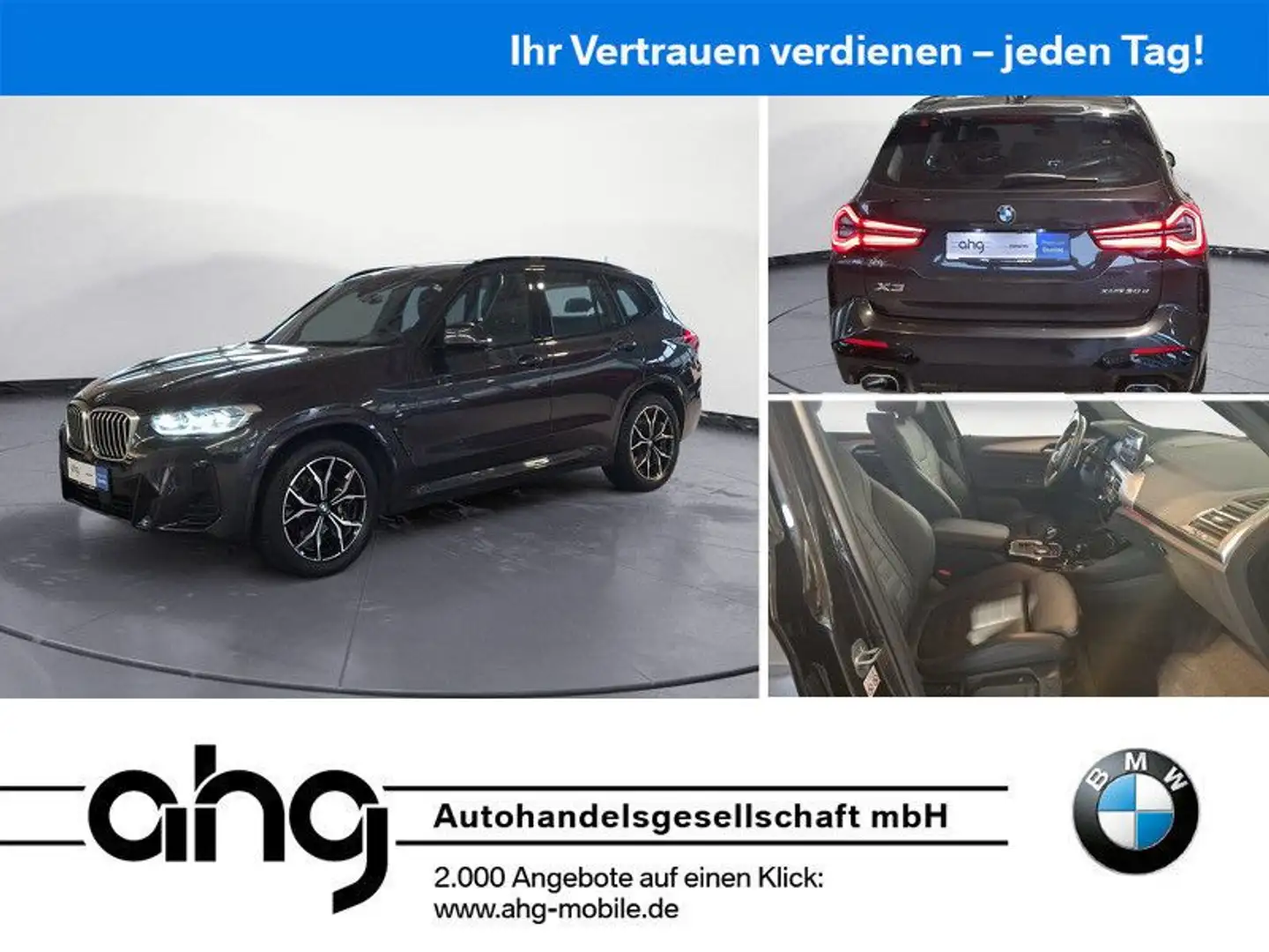 BMW X3 xDrive30d AT M Sport Laserlicht Komfortzugang Grau - 1