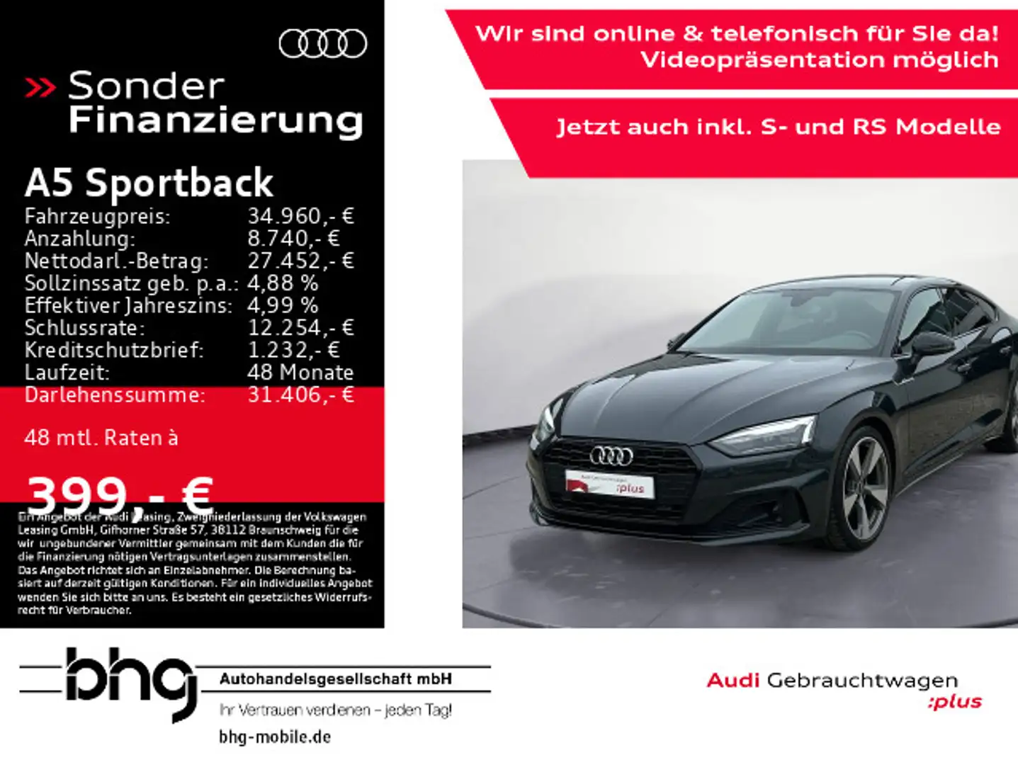 Audi A5 35 TDI S tronic advanced AHK Grau - 1