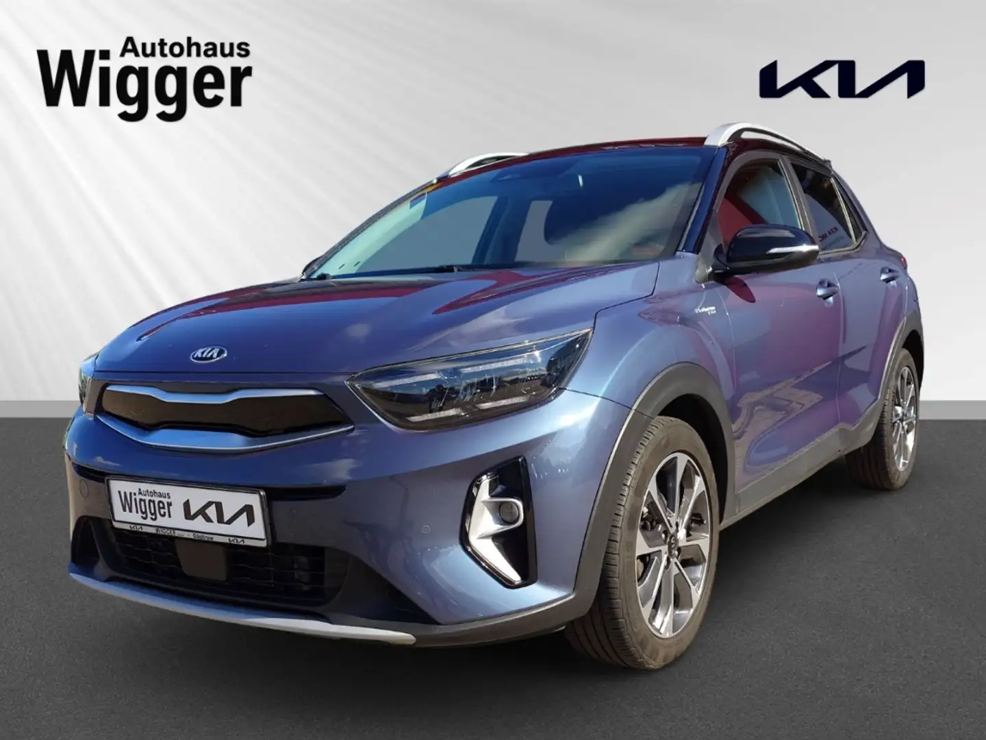 Kia Stonic 1.0 T-GDI Platinum Edition Mild-Hybrid Bleu - 1