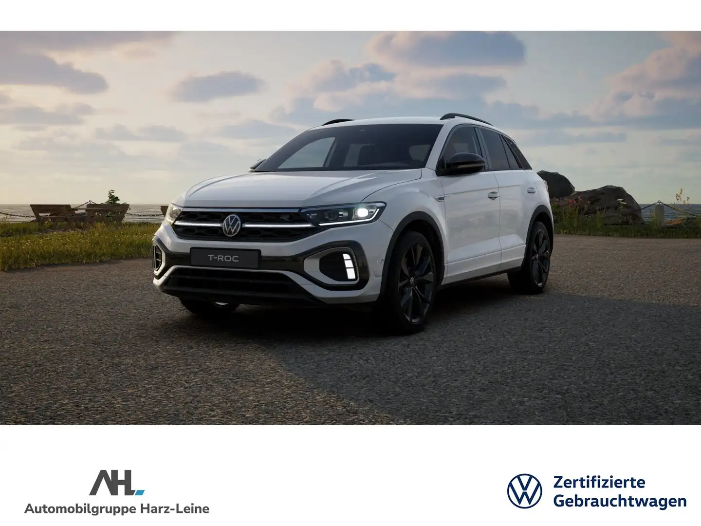 Volkswagen T-Roc R-LINE TSI DSG+ALU 19''+AHK+LED-MATRIX+SPORTFAHRWE Weiß - 1