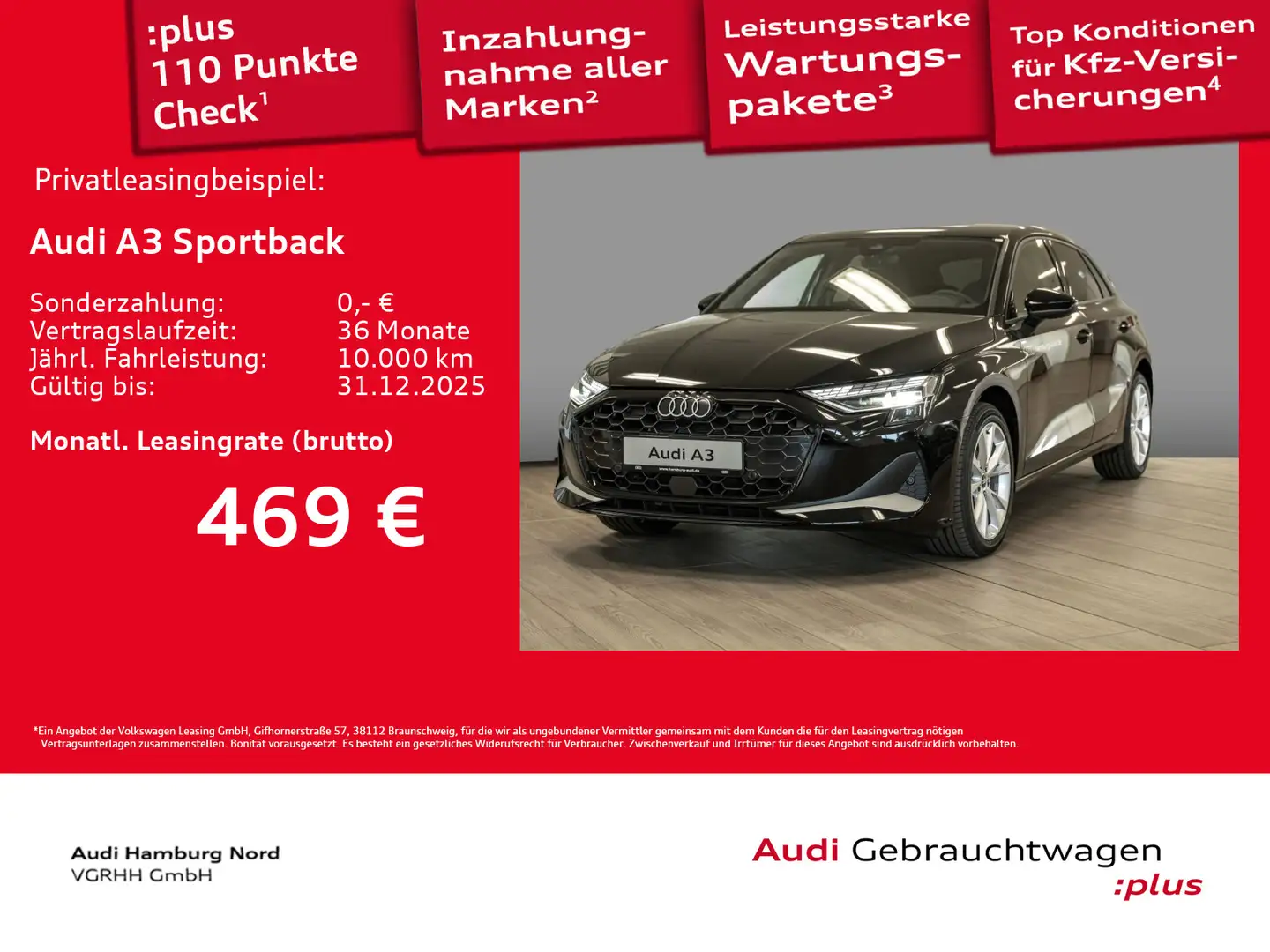 Audi A3 35 TFSI S tronic Navi ACC Sound Cam Schwarz - 1