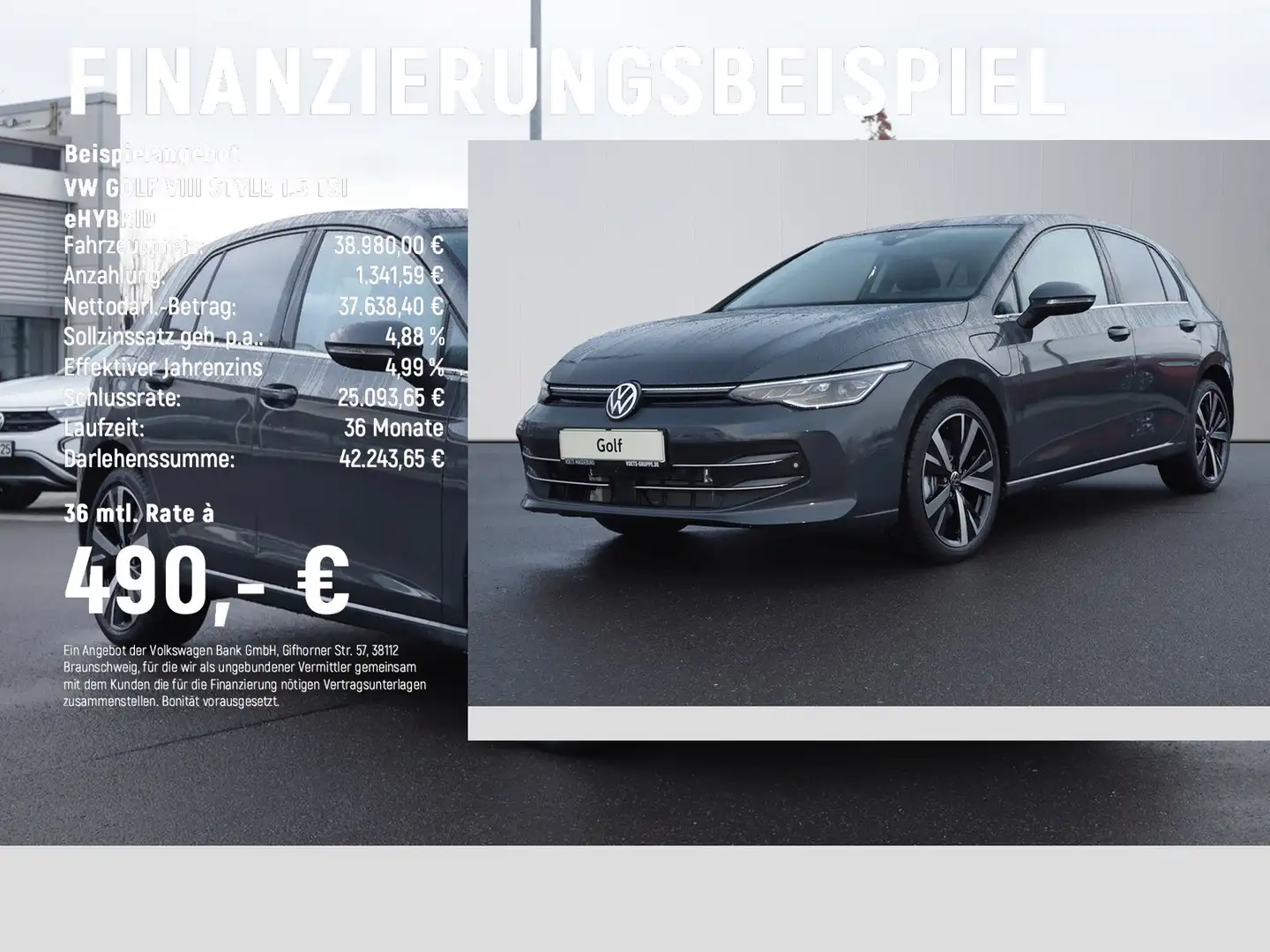 Volkswagen Golf VIII STYLE 1.5 TSI eHYBRID IQ-LIGHT+AREA Grau - 2