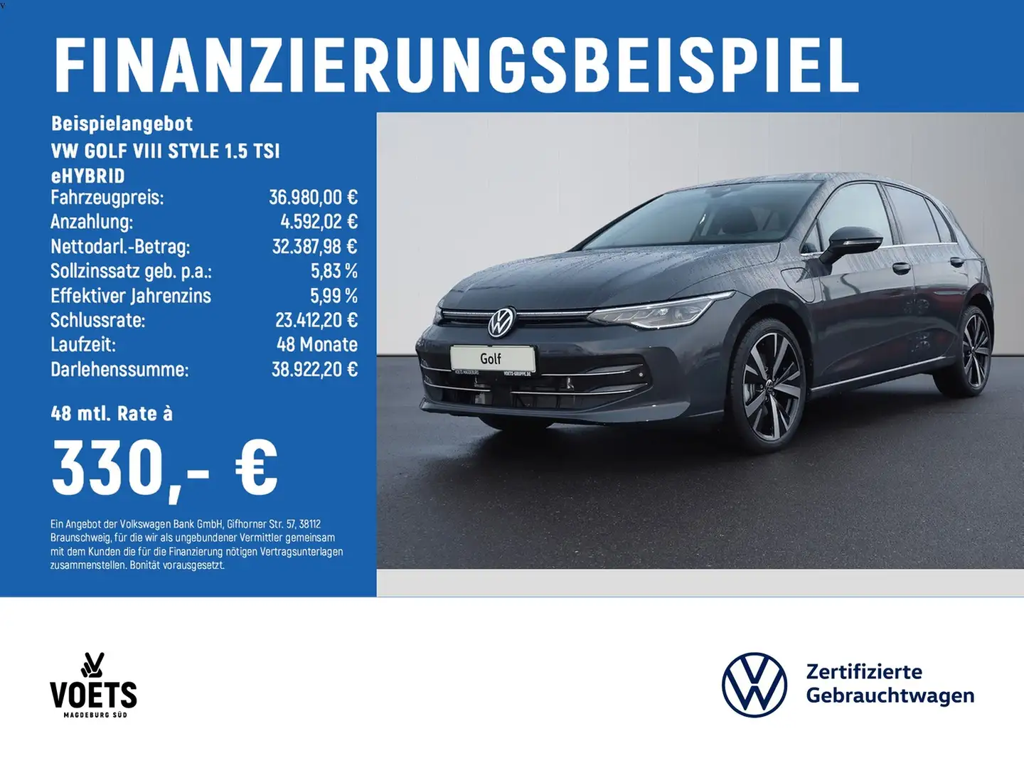 Volkswagen Golf VIII STYLE 1.5 TSI eHYBRID IQ-LIGHT+AREA Gris - 2