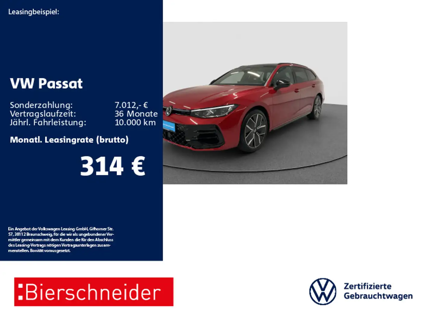 Volkswagen Passat 2.0 TSI DSG 4Mo R-Line AHK STAND DCC 360 Rot - 1