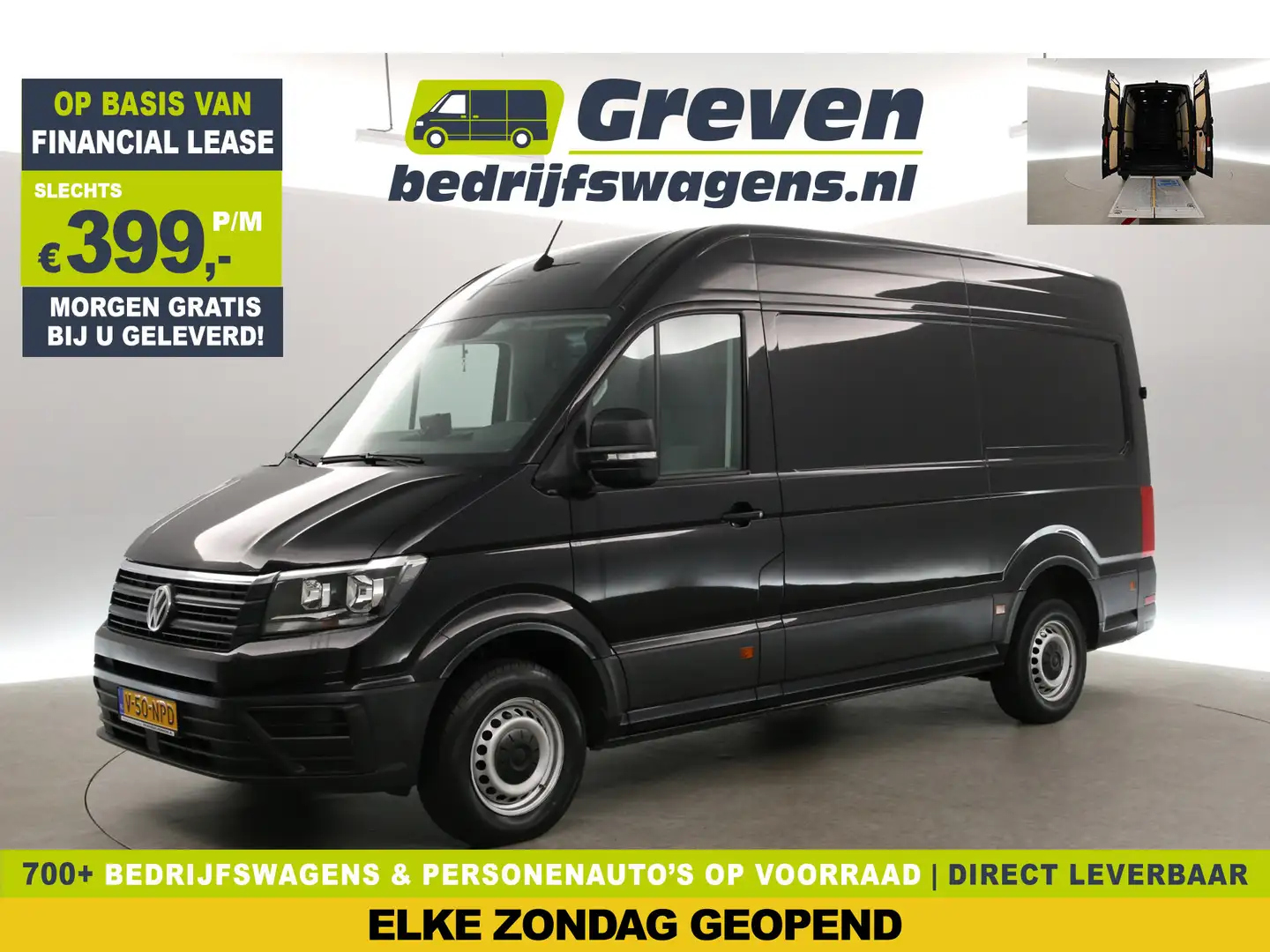 Volkswagen Crafter 35 2.0 TDI L3H3 | Laadklep | Airco | Camera | 3-Zi Zwart - 1