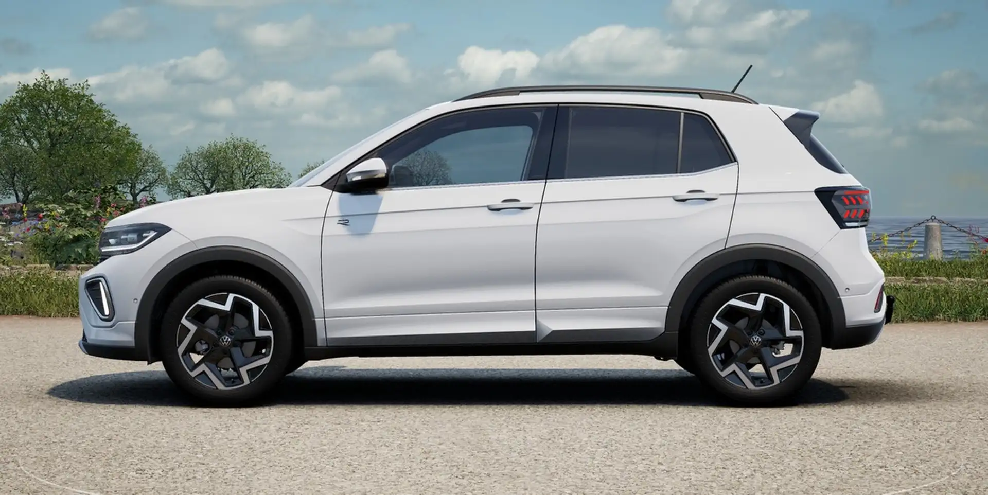 Volkswagen T-Cross 1.0 TSI DSG R-Line MATRIX KAMERA AHK Weiß - 2