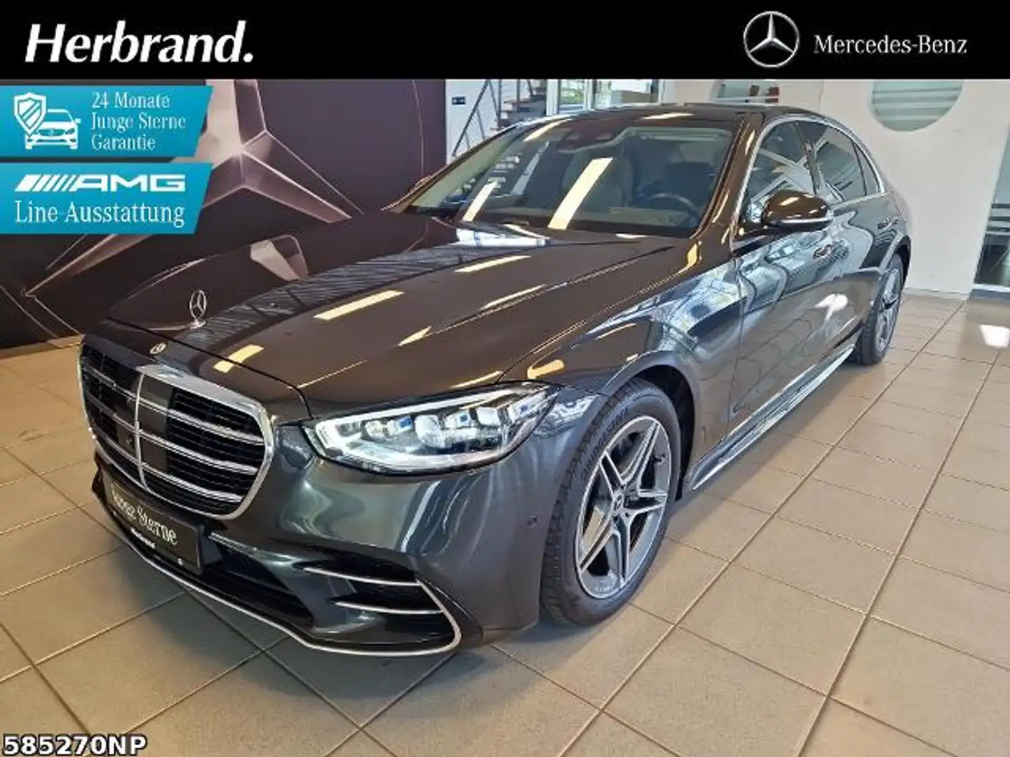 Mercedes-Benz S 580 e Limousine lang AMG Line Burmester4D Pano Grau - 1