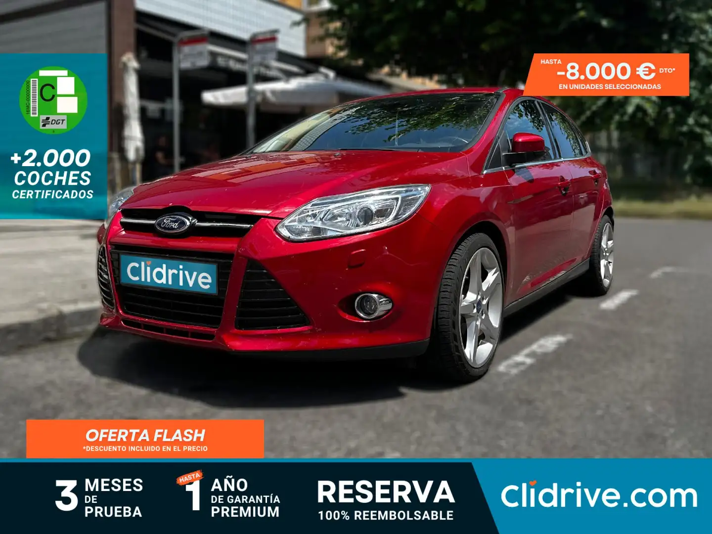 Ford Focus 1.6 Ecoboost Auto-S&S Titanium Rojo - 1