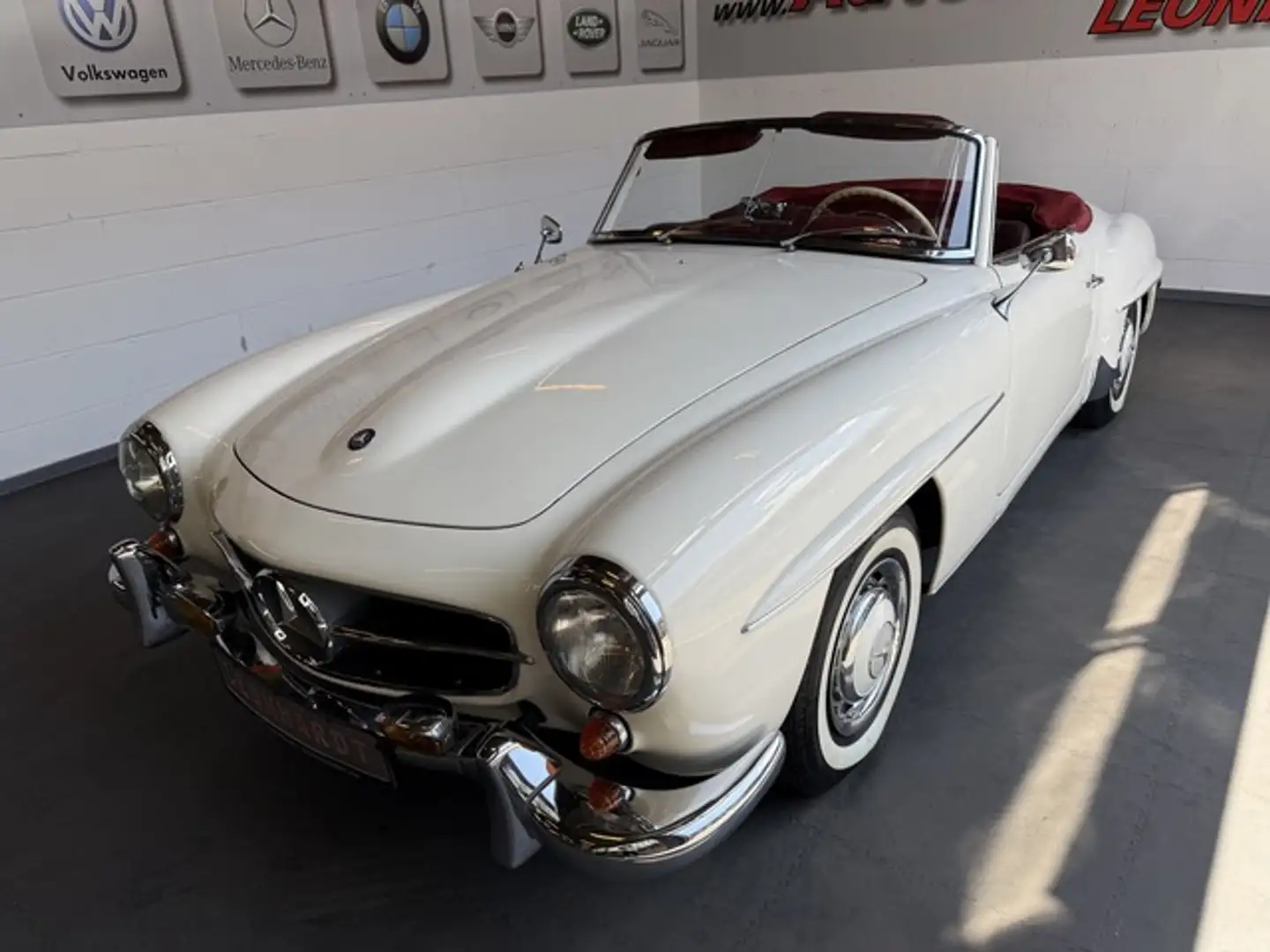 Mercedes-Benz 190 SL *deutsches KFZ*HU/AU neu+H-Kennzeichen Weiß - 1