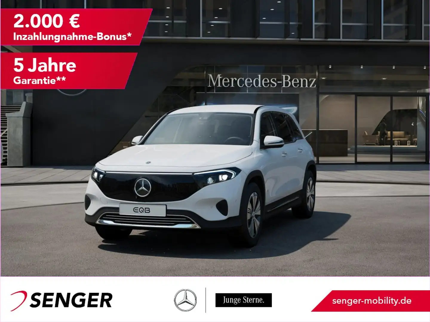 Mercedes-Benz EQB 300 4M Progressive Distronic Keyless 360°-K. Blanc - 1