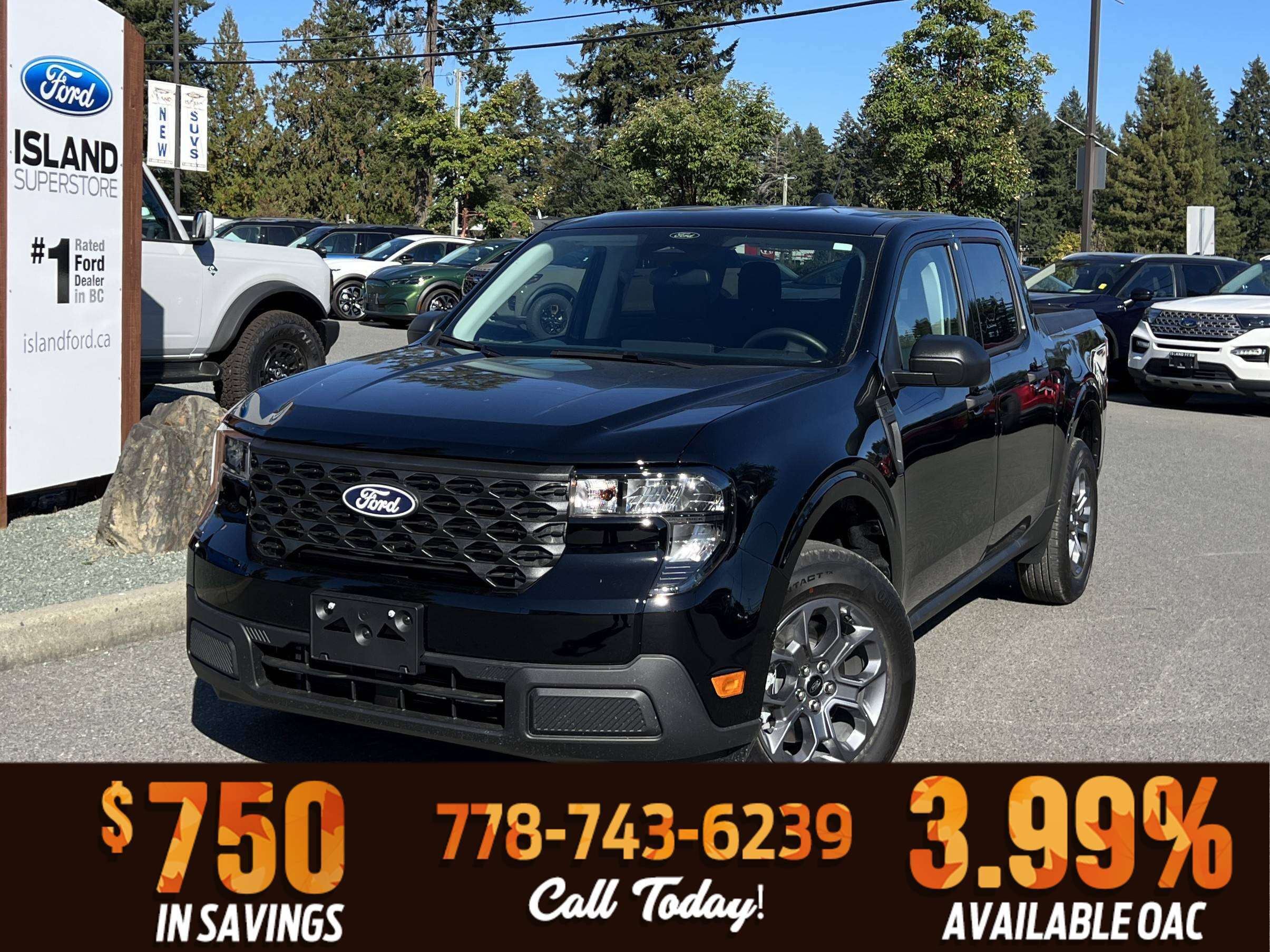 Black 2026 Ford Maverick Pickup Truck All-Wheel Drive Automatic