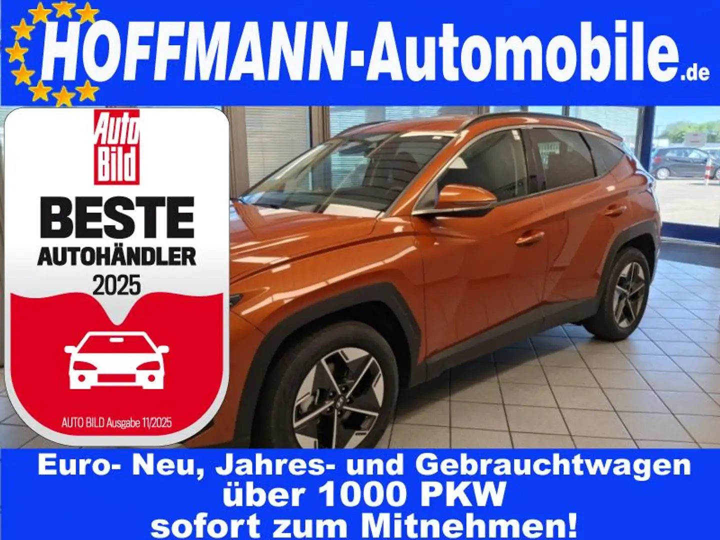 Hyundai TUCSON Klimaaut.,Bi-LED-Scheinw,Navi,Kamera,SHZ Arancione - 1