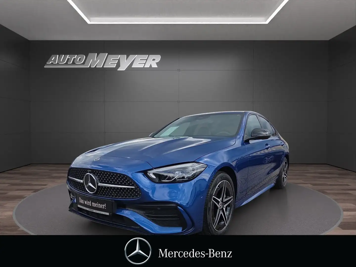 Mercedes-Benz C 300 e AMG ADV+NIGHT+BURMESTER+360°+DISTR+WI-PA Blauw - 1