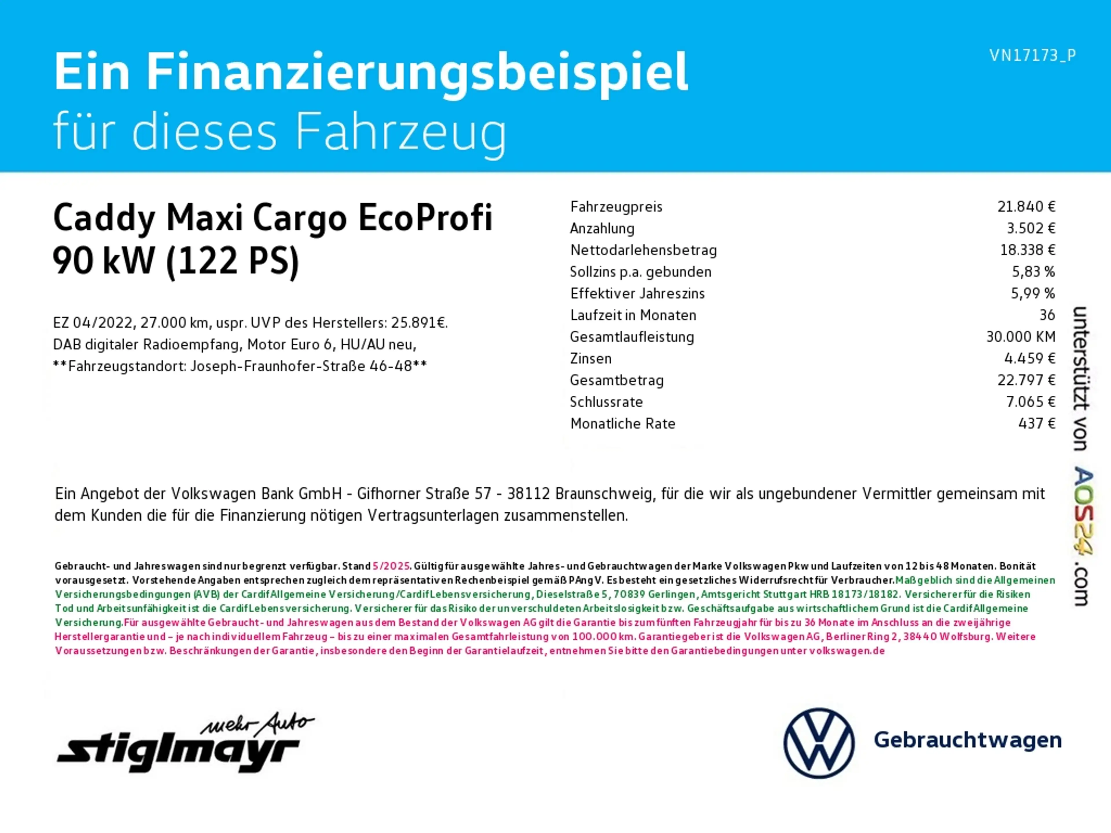 Volkswagen Caddy Cargo EcoProfi KAMERA+LED+NAV — photo 2