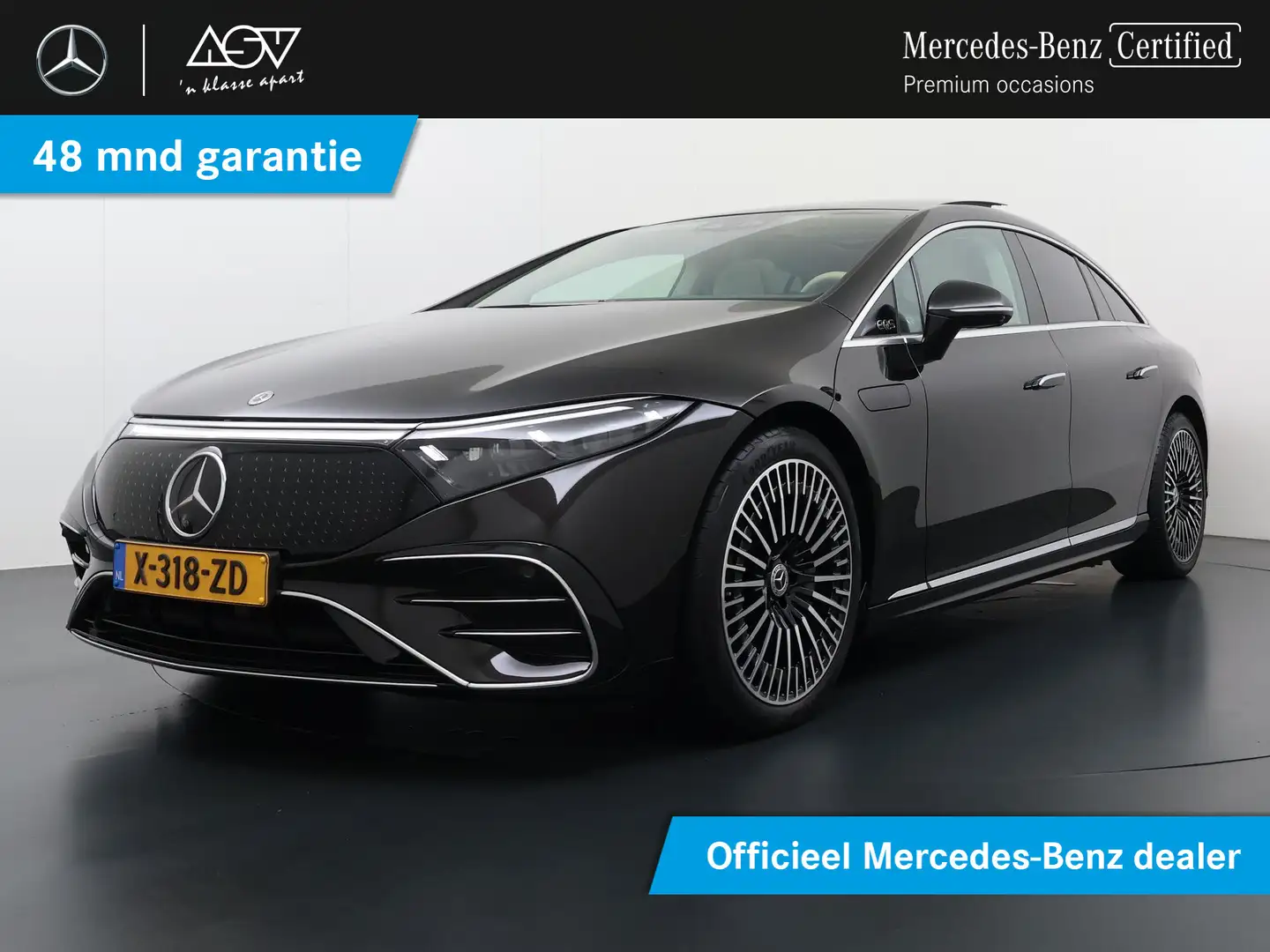 Mercedes-Benz EQS 450+ AMG Line 108 kWh Accu | Massage Stoelen Voor Zwart - 1