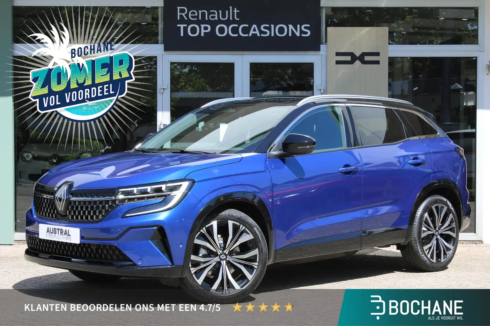 Renault Austral 1.2 E-Tech full hybrid 200 iconic | REGISTRATIE PR Blauw - 1