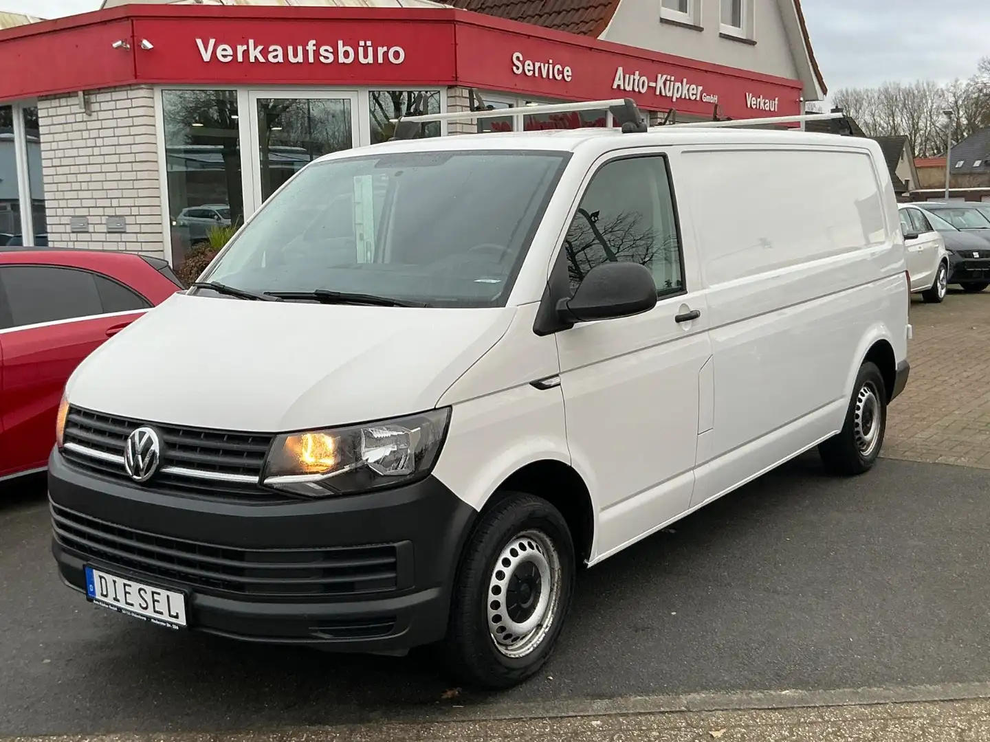 Volkswagen T6 Transporter Kasten-Lang AHK BT PDC Allwetter Weiß - 1