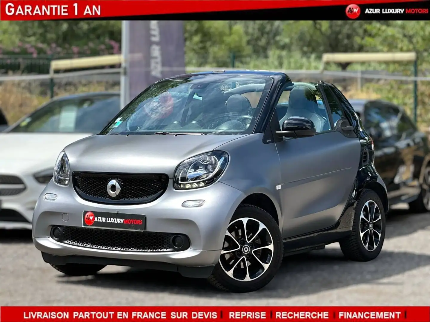 smart forTwo Cabriolet III 90ch passion twinamic Gris - 1