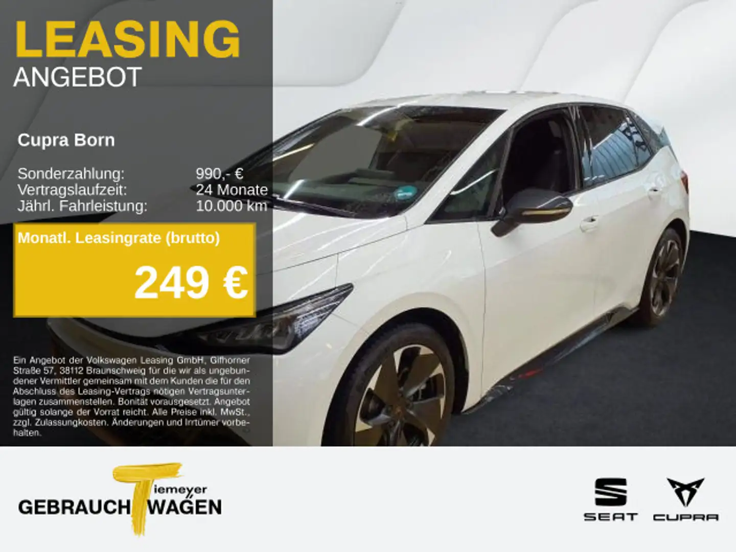 CUPRA Born e-Boost 170kW LM19 WÄRMEPUMPE KAMERA PILOT- Weiß - 1