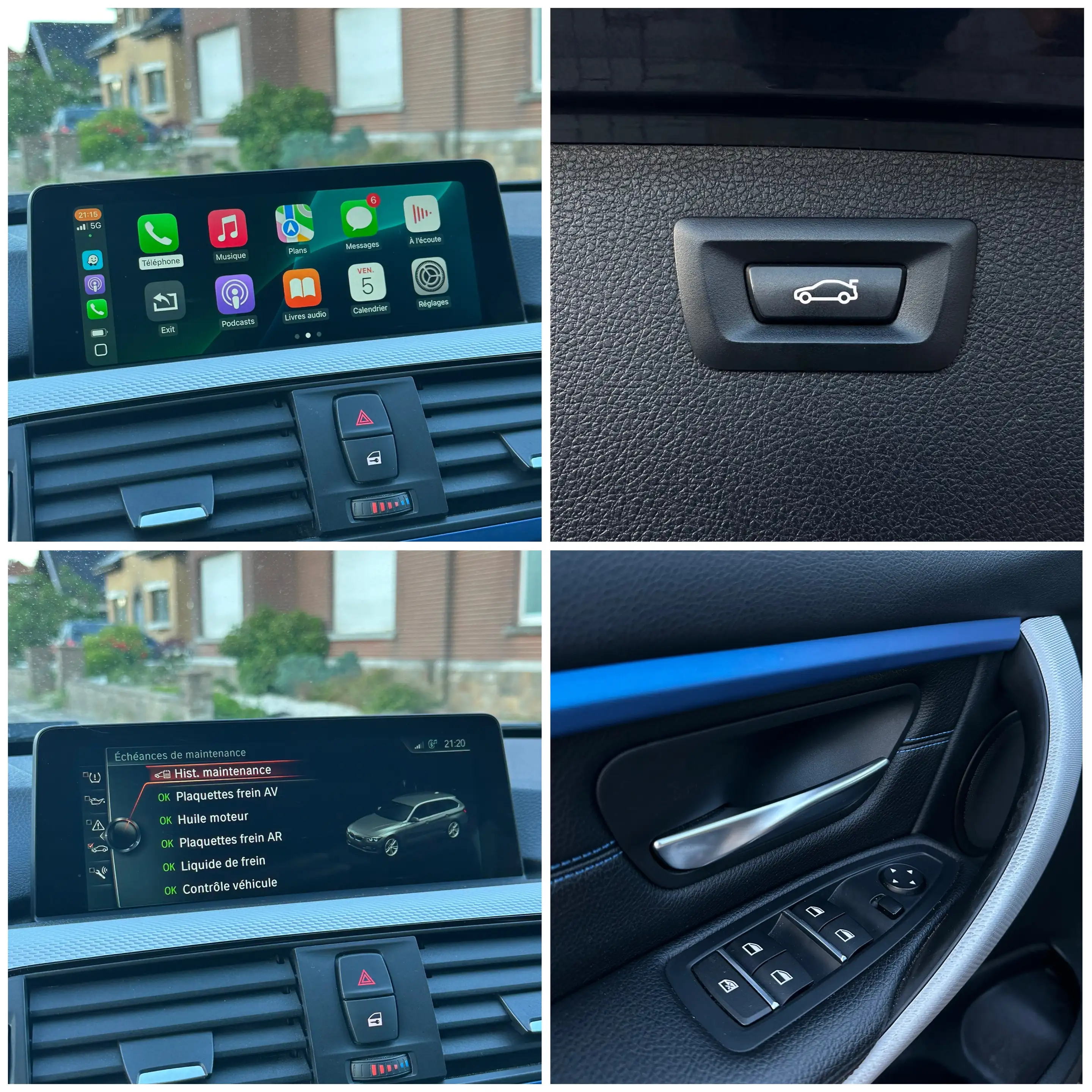 BMW 318 dA Pack M / GPS Cuir CarPlay LED Capteurs — photo 14