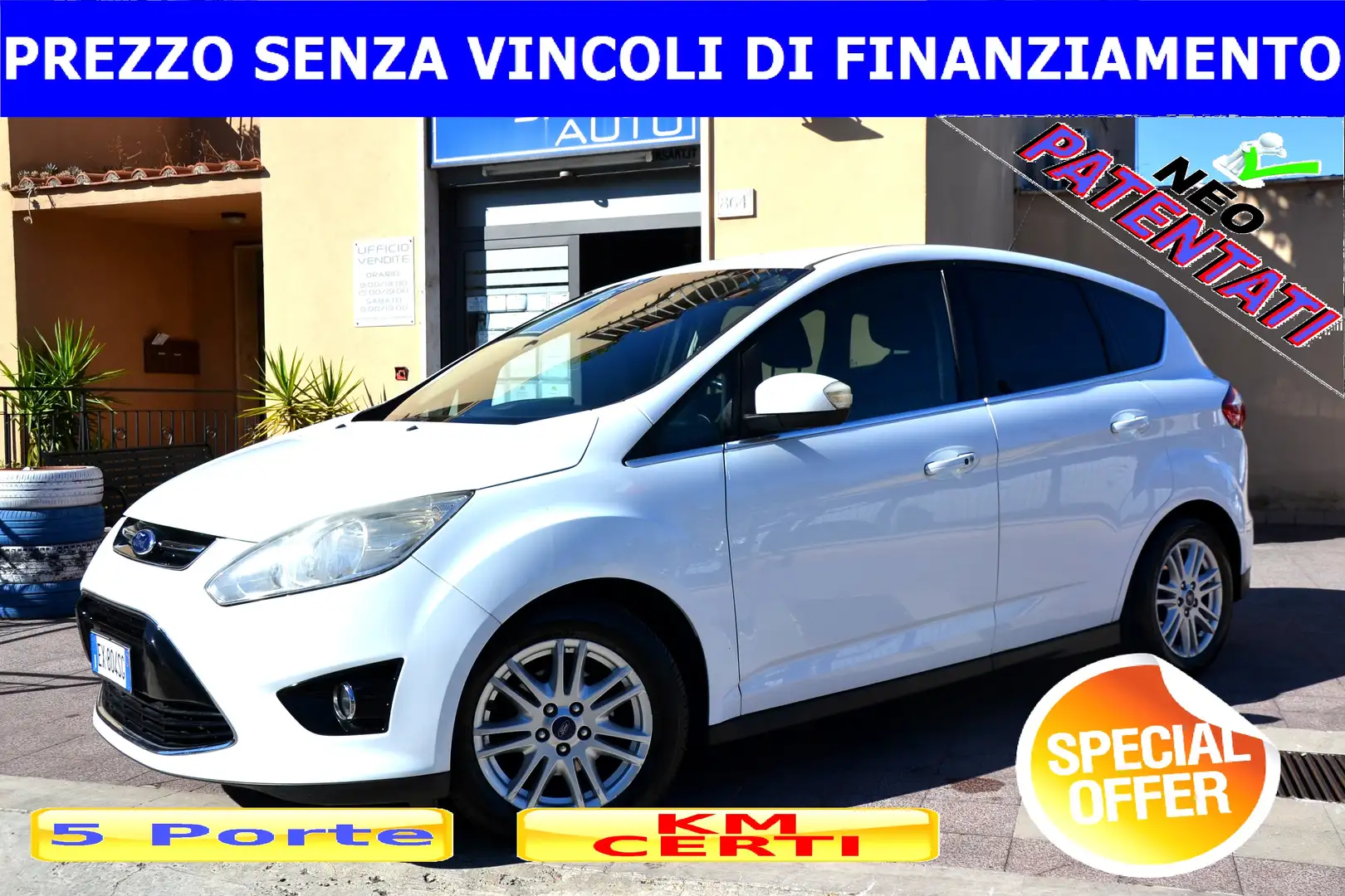 Ford C-Max 1.6 TDCi 115CV TITANIUM **PREZZO VERO** Blanc - 1