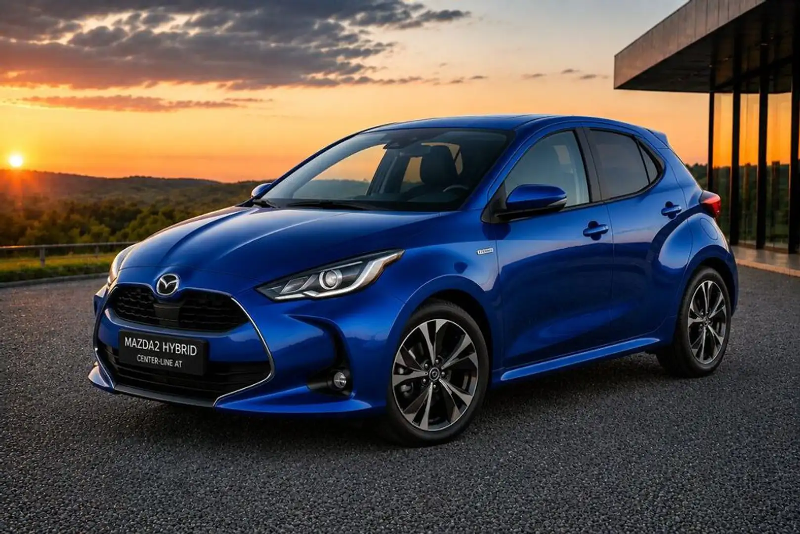 Mazda 2 Hybrid RWD Center-Line AT Blau - 1