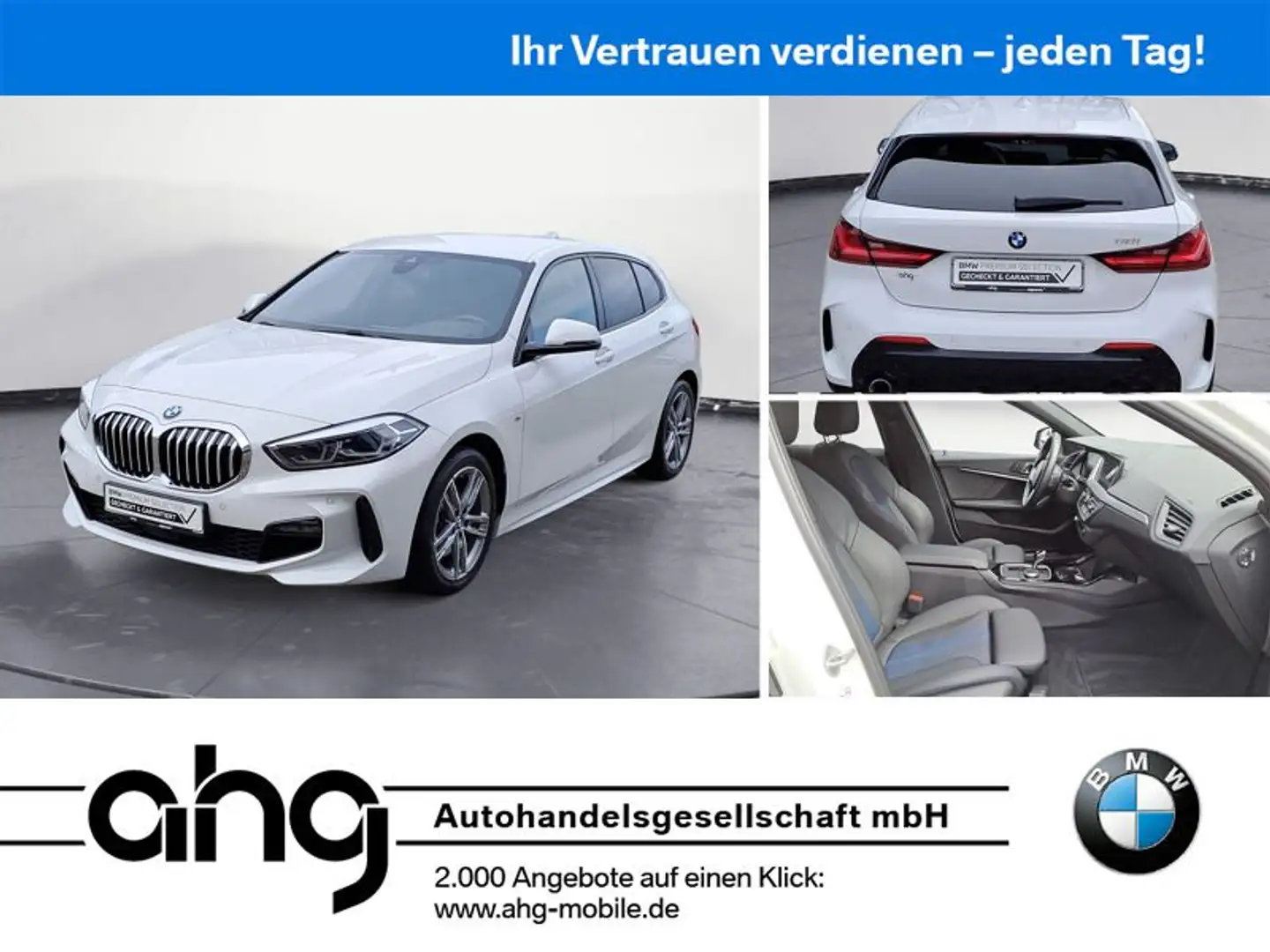 BMW 118 i M Sport Klimaaut. Sportsitze PDC MF Lenkrad Wit - 1