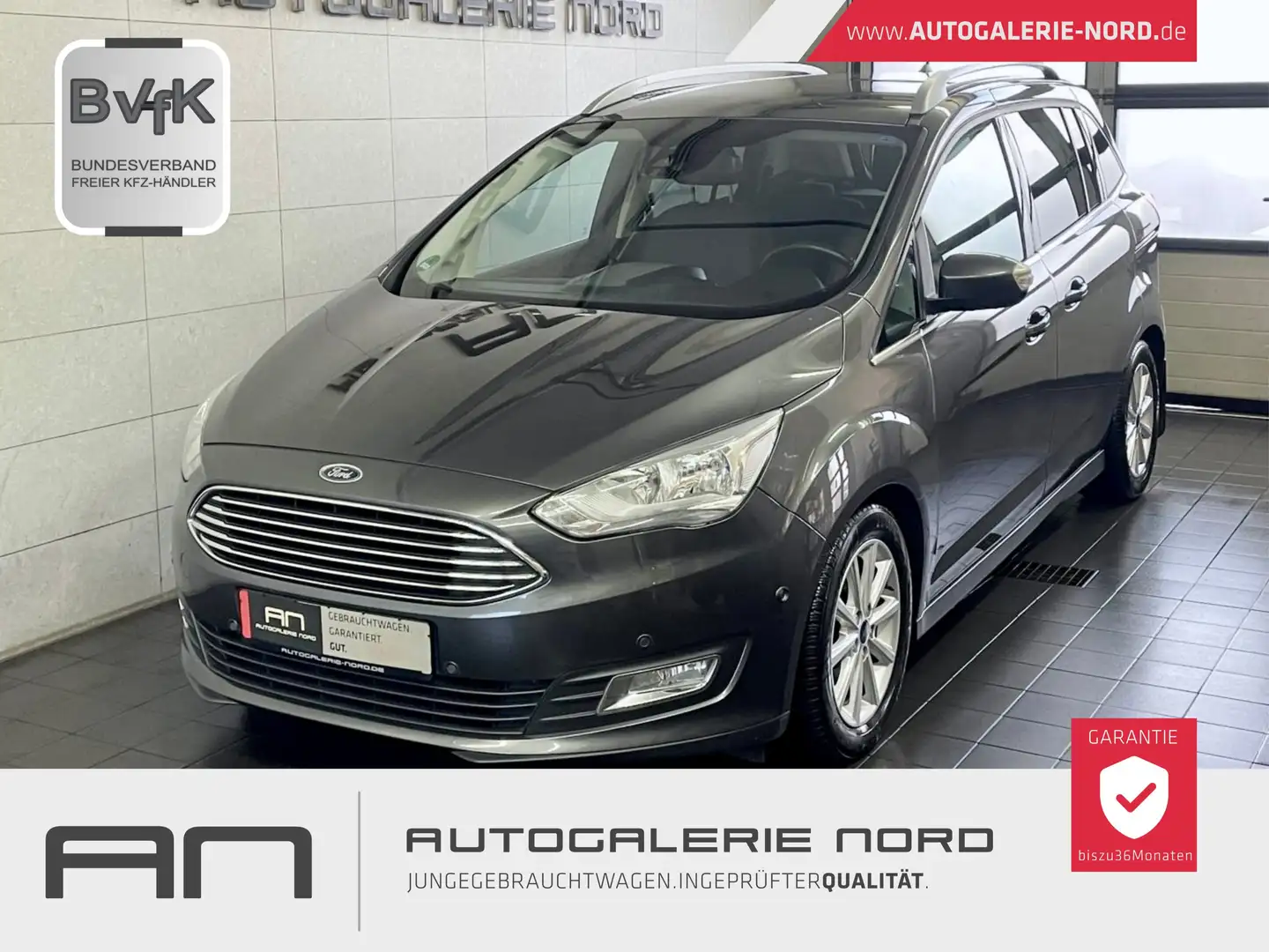 Ford Grand C-Max Titanium+APA+Navi+Rückfahrkam. Grau - 1