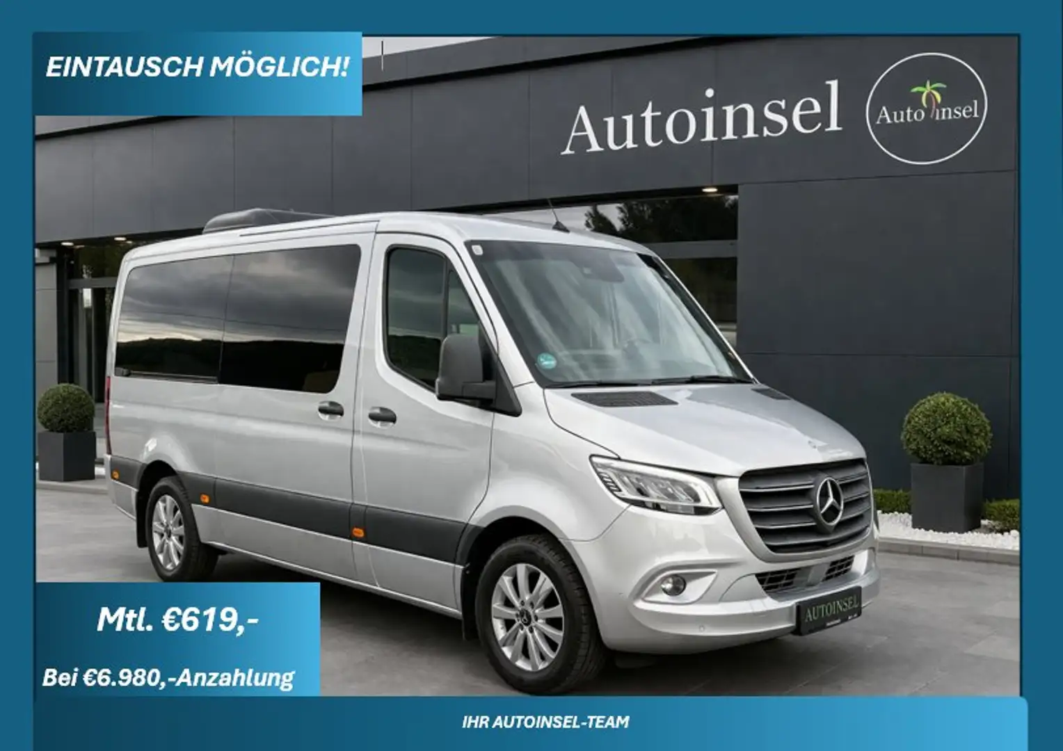 Mercedes-Benz Sprinter 316 CDI Tourer Premium VOLL 8 Sitze AUT. 360° Grau - 1