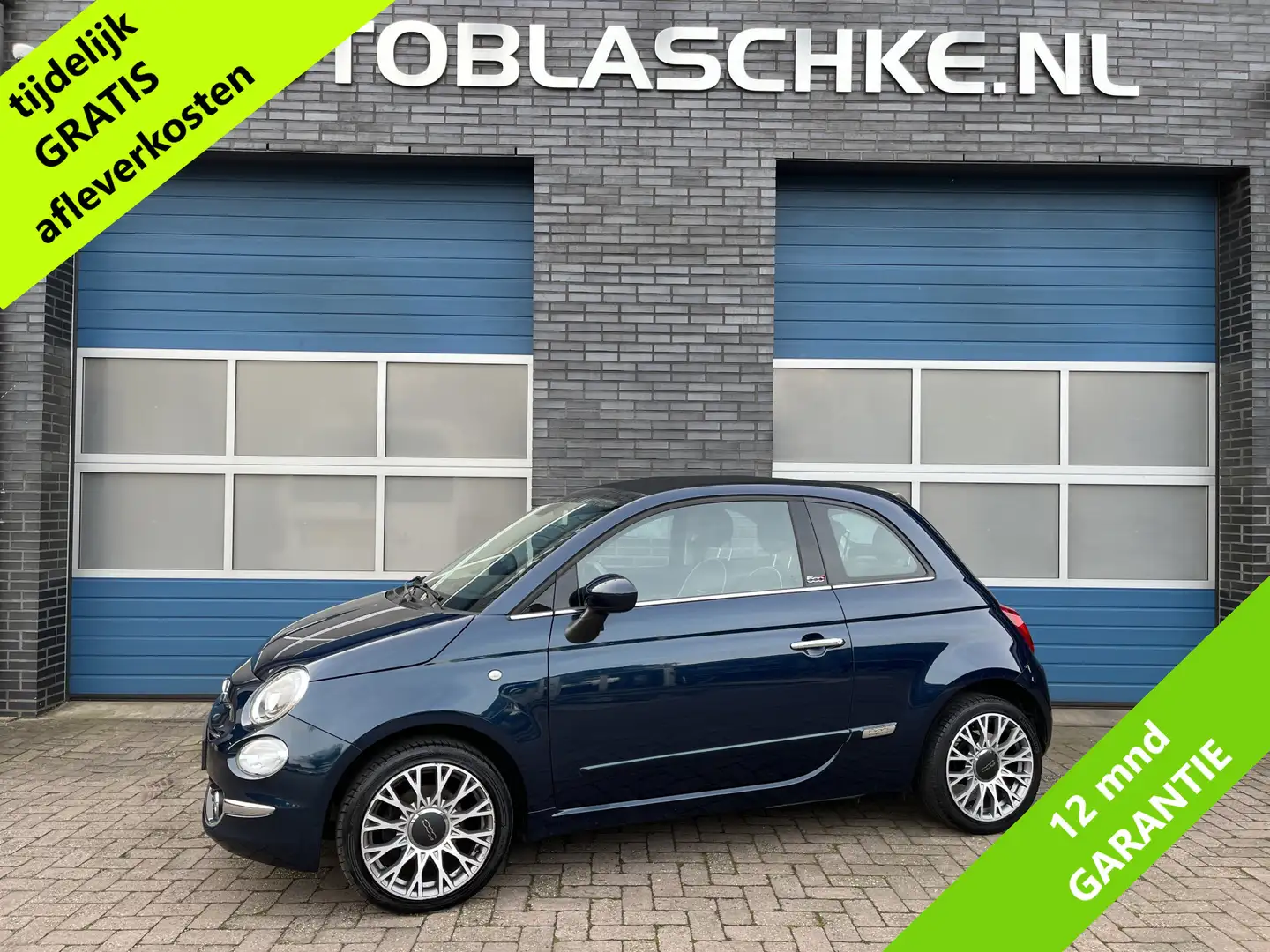Fiat 500C 0.9 TwinAir Turbo Lounge, navi, airco, lmv 16 inch Albastru - 1