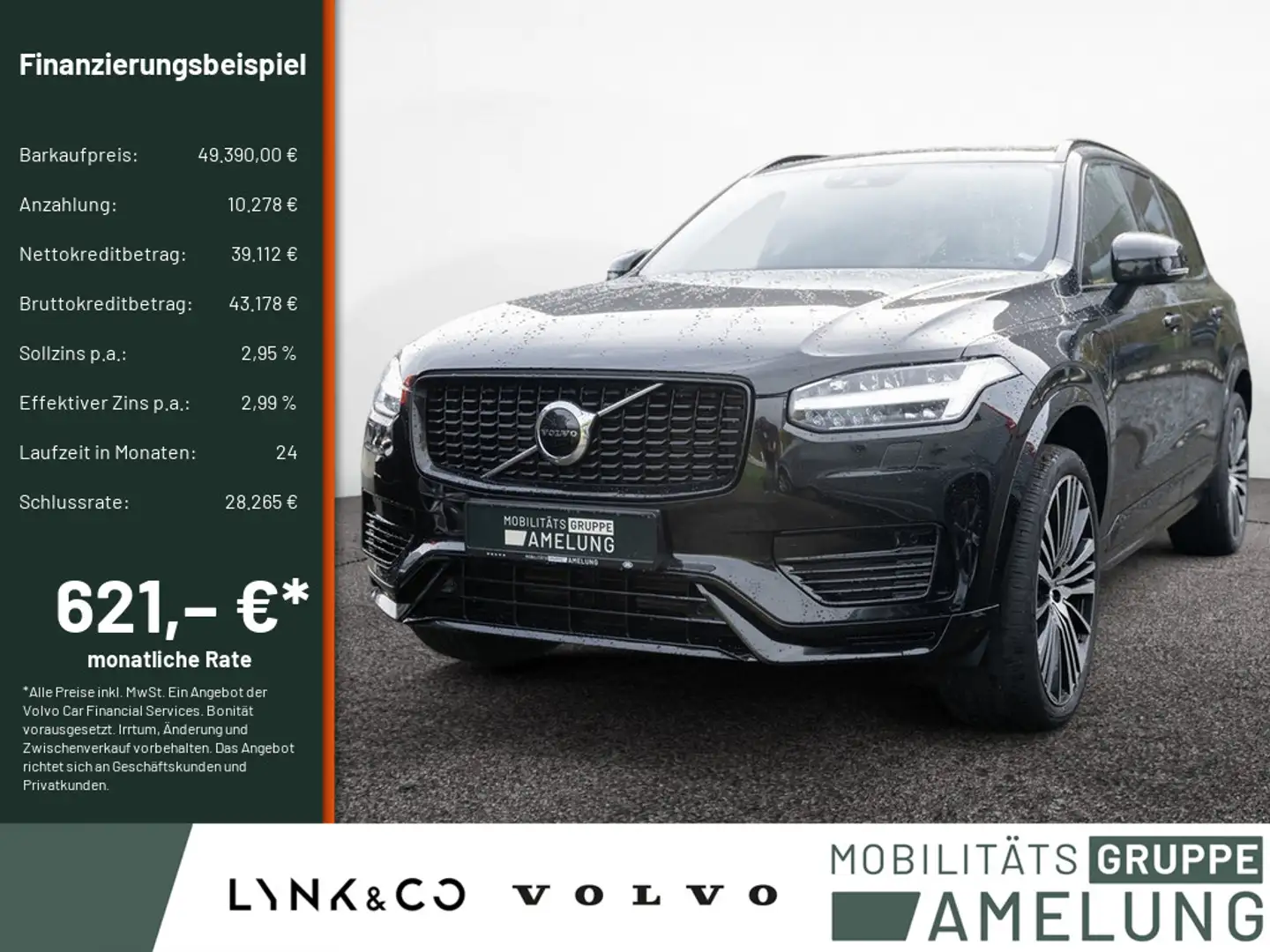 Volvo XC90 T8 Plus Dark Recharge AWD ACC LED PANO Schwarz - 1
