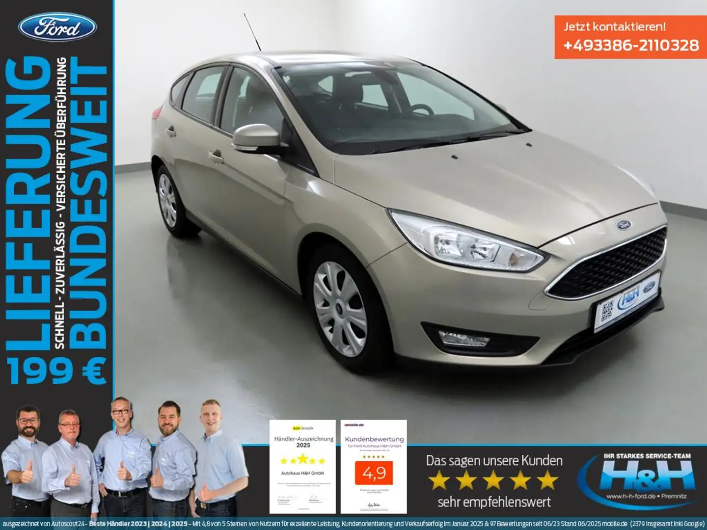 Ford Focus 1.0 EcoB Aut Trend Sicht/WinterPak Grigio - 1