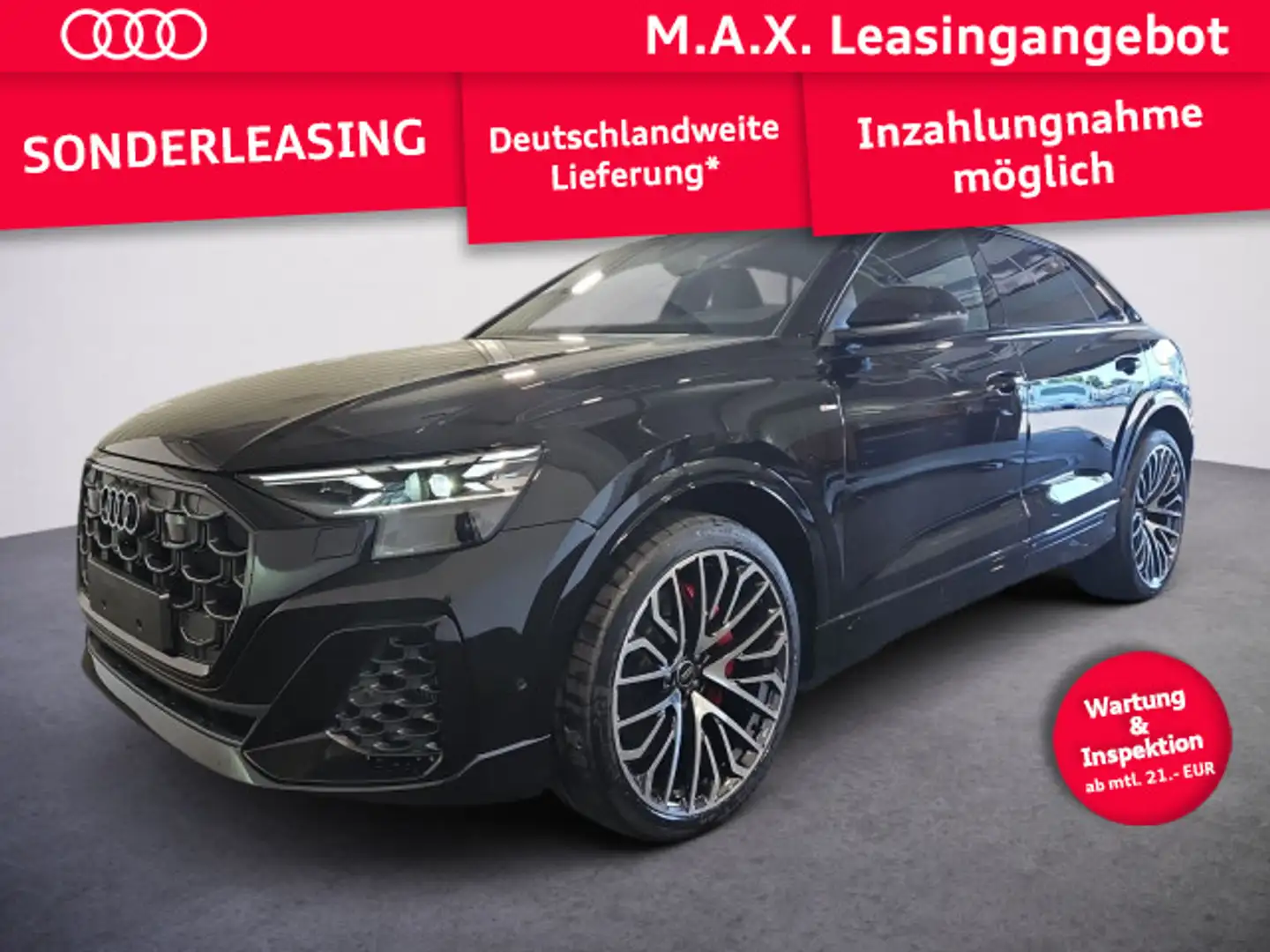 Audi Q8 Q8 SUV 60 TFSI e quattro *0,5% VERST*S LINE+MAT Schwarz - 1