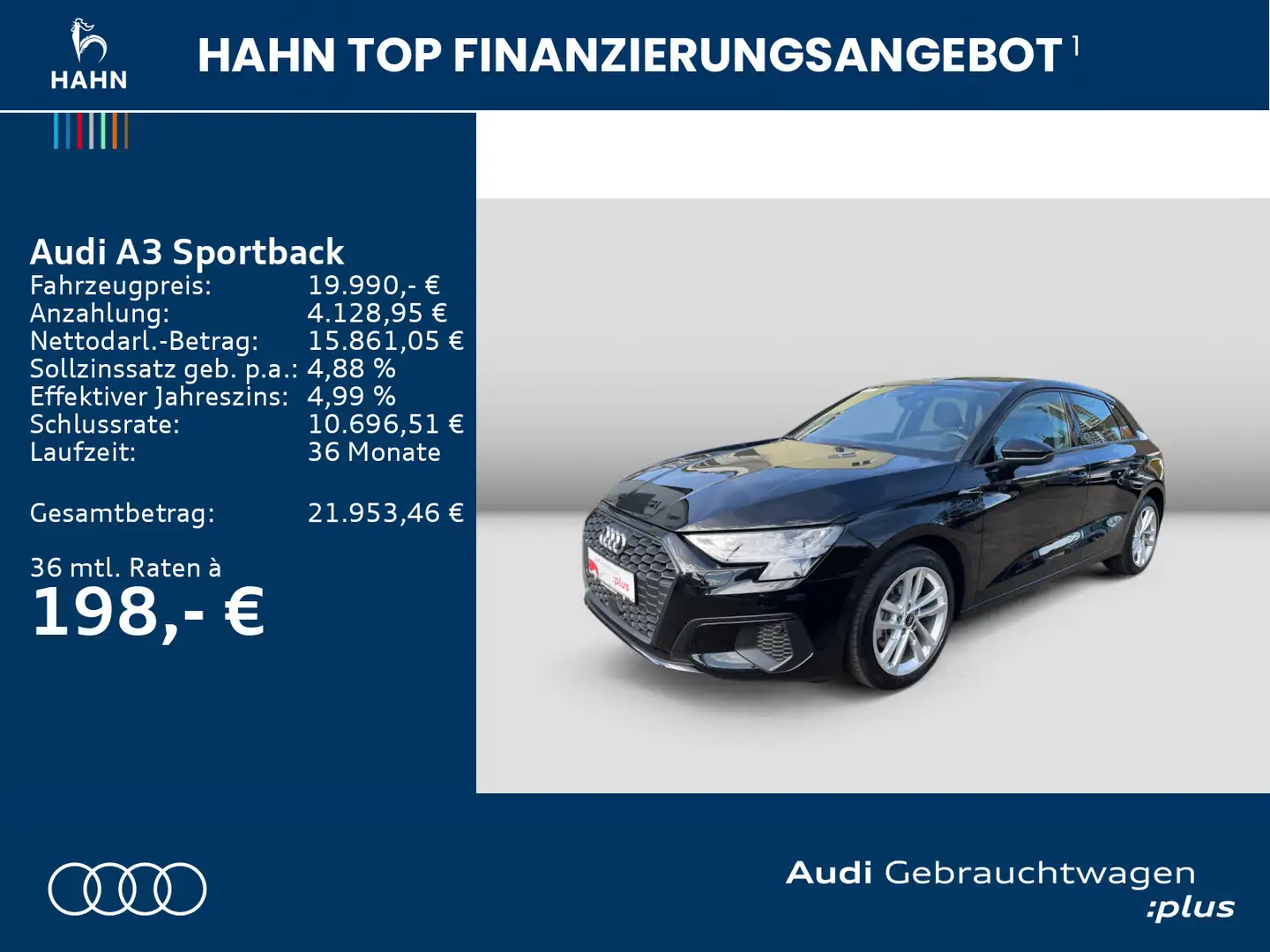 Audi A3 40TFSIe S-tronic Navi Virtual Carpl Schwarz - 2