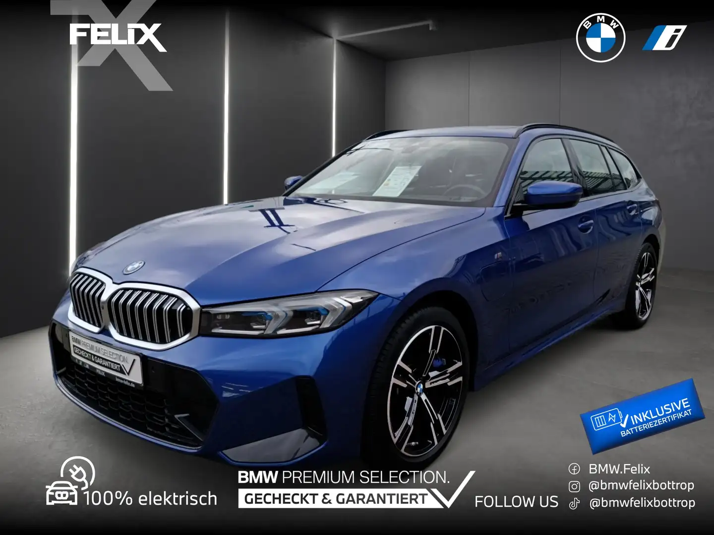 BMW 330 e touring+M SPORTPAKET+PANO+LC PRO+LEASING AB 539, Blau - 1