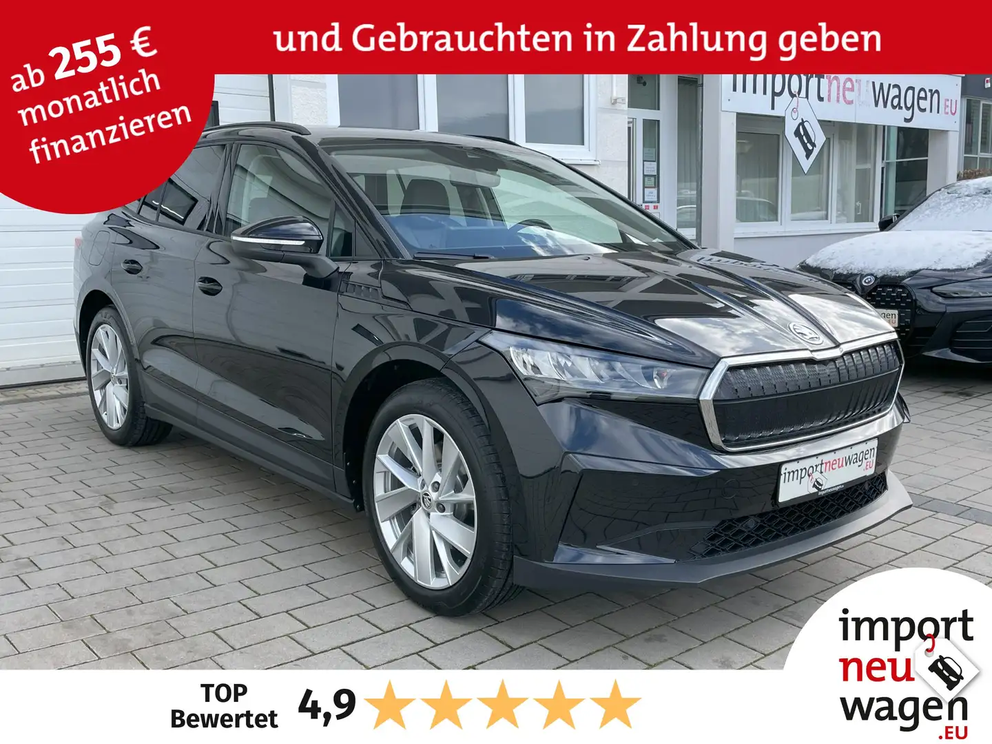 Skoda Enyaq iV 60 AHK+Wärmepumpe+RFK+Transport-Paket uvm! Schwarz - 1