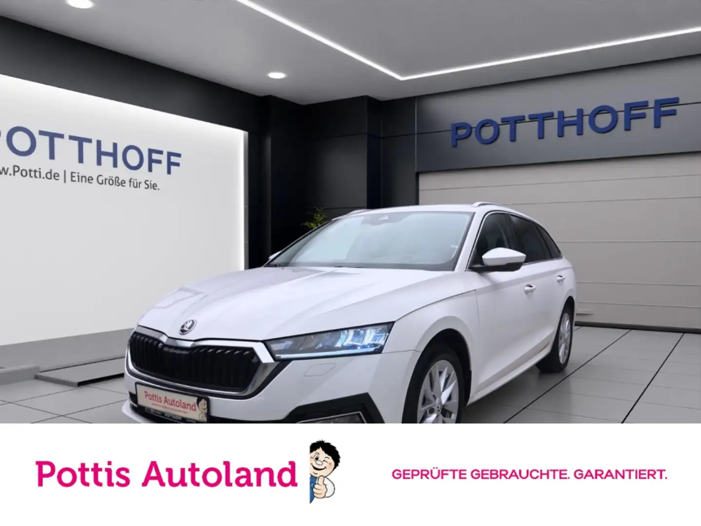 Skoda Octavia Combi 2.0 TDI STYLE STANDHZG AHK NAVI Weiß - 1