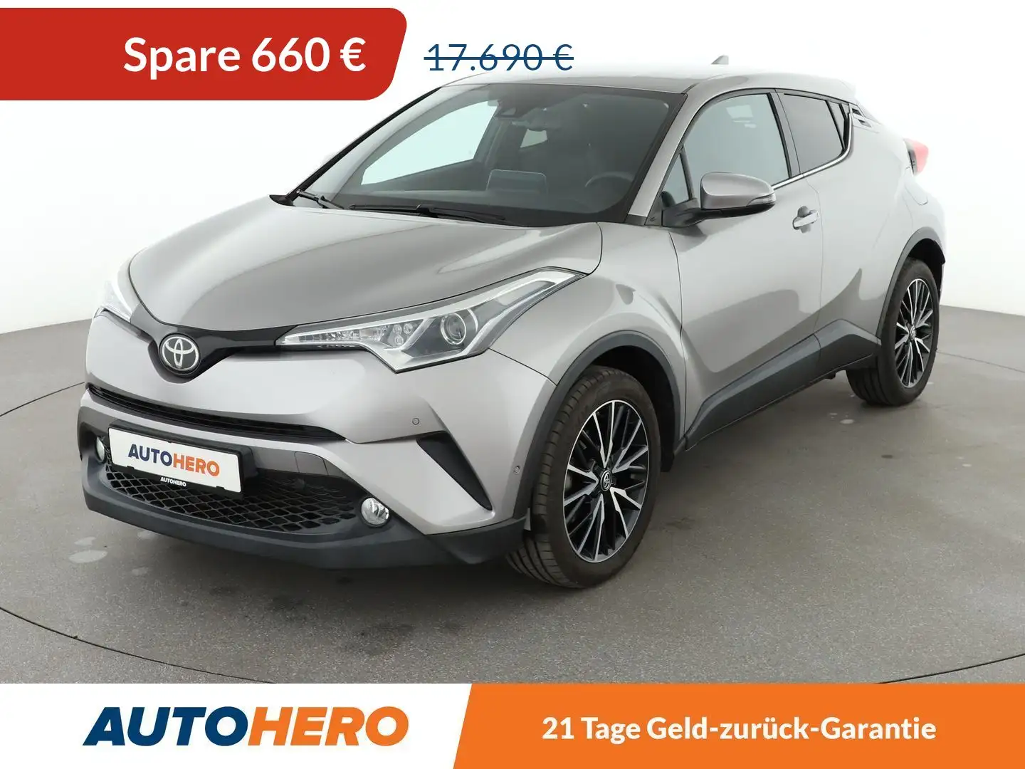 Toyota C-HR 1.2 Turbo Lounge *ACC*SHZ*LHZ*KLIMA*ALU* Silber - 1