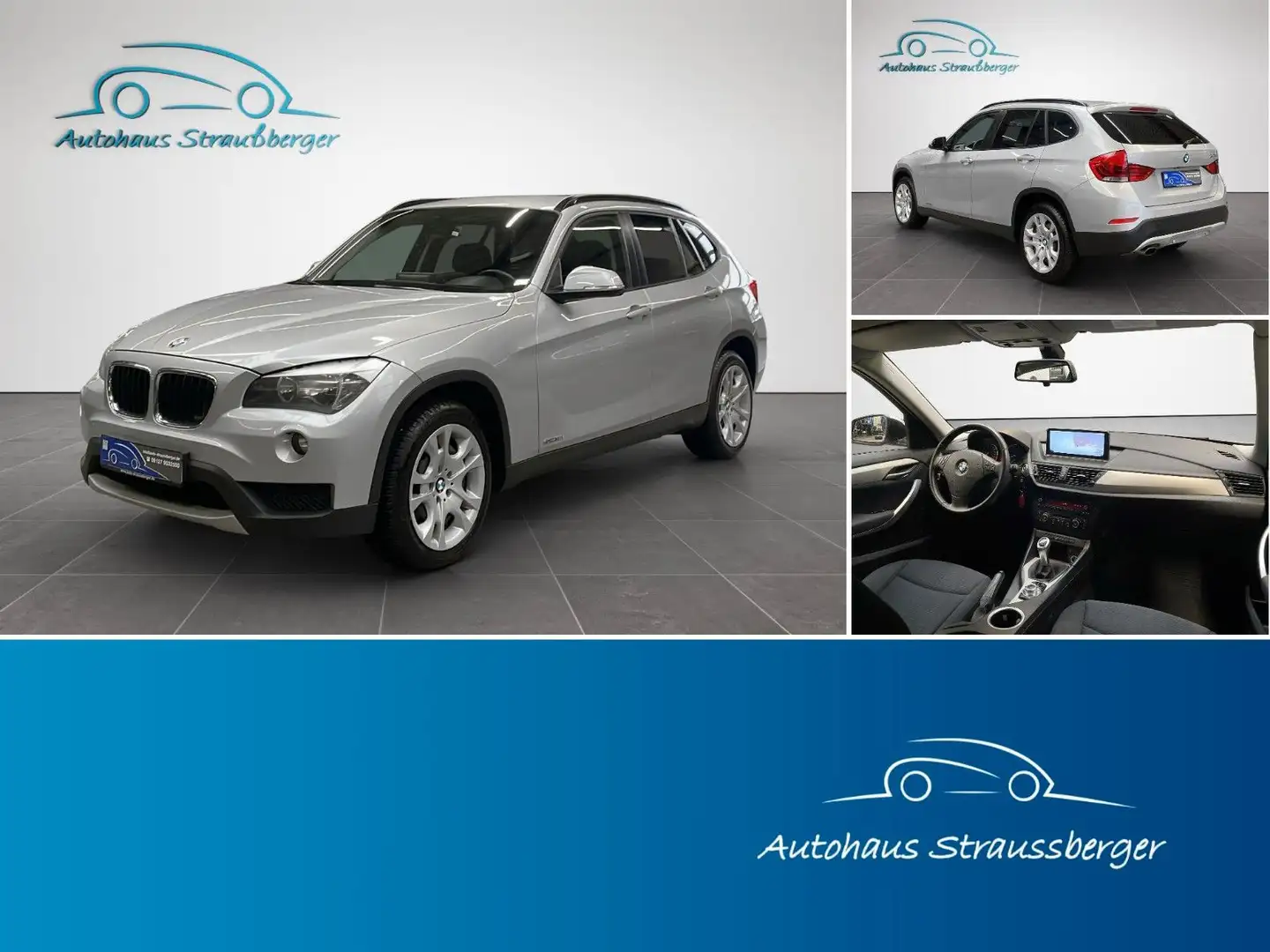 BMW X1 18 i sDrive PDC AHK SHZ USB MP3 MFL Argent - 1