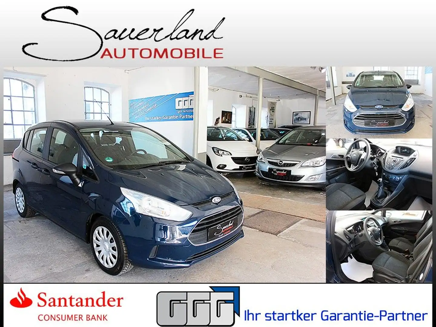 Ford B-Max 1.4 Duratec Ambiente Klima EL FH ZV USB Azul - 1