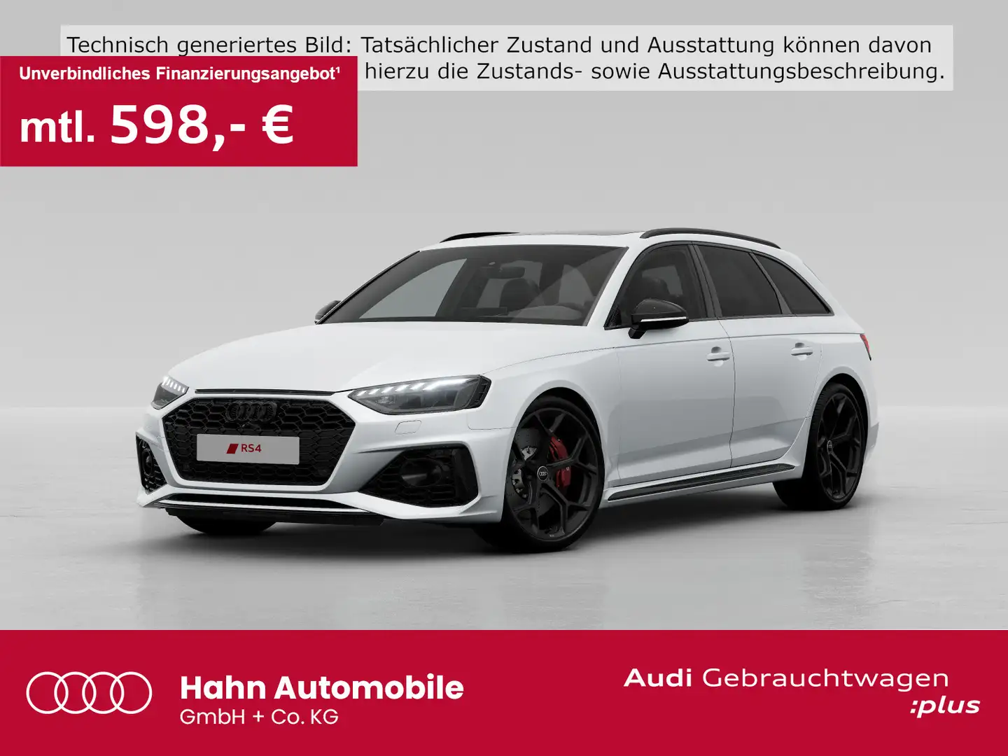 Audi RS4 quattro Comp. B&O HUD AHK Leder Pano Weiß - 1