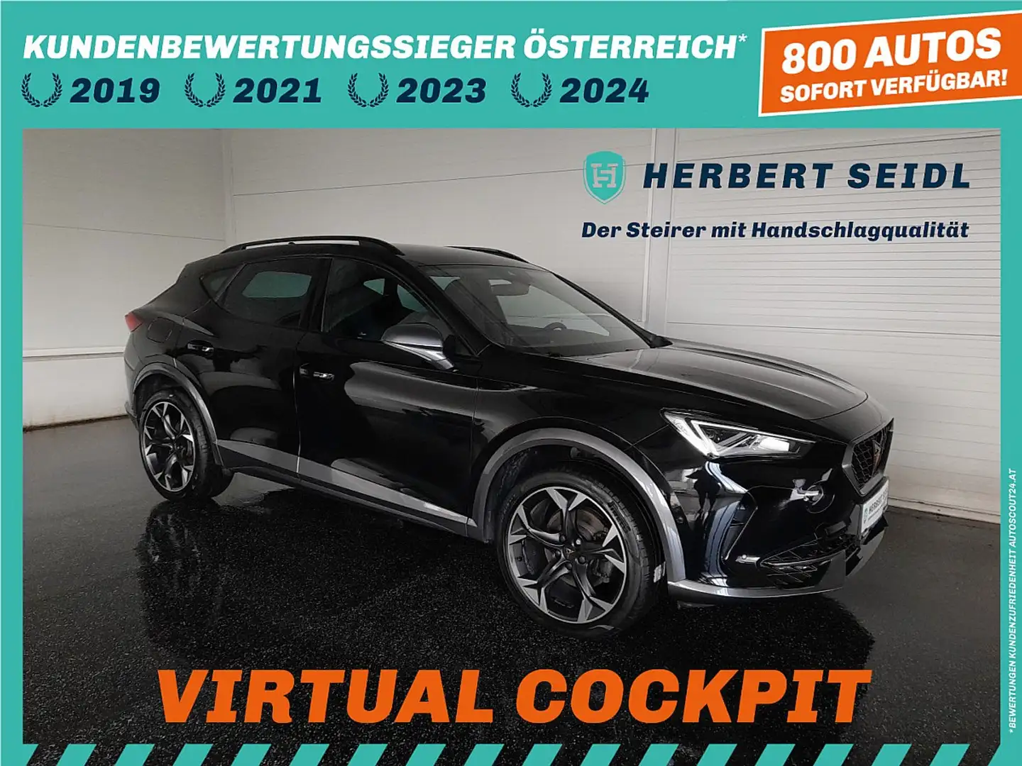 CUPRA Formentor 4x4 2,0 TDI DSG *19 ZOLL / VOLL-LED & FLA / VIR... Schwarz - 1