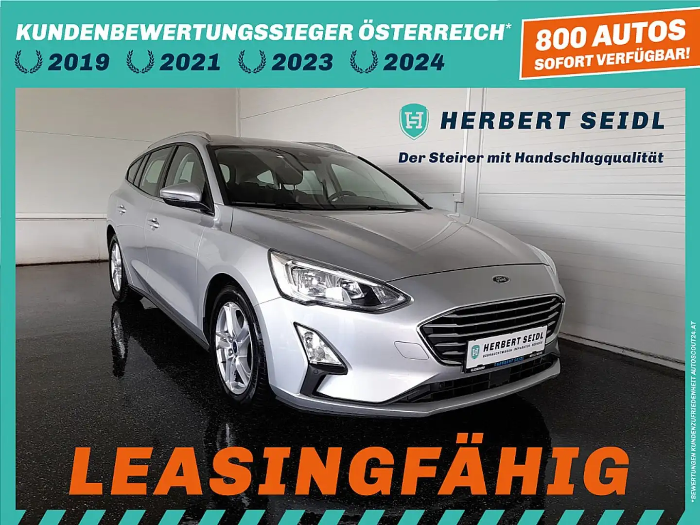 Ford Focus Turnier C&C 1,5 EcoBlue Aut. *LED / NAVI / TEMP... Silber - 1