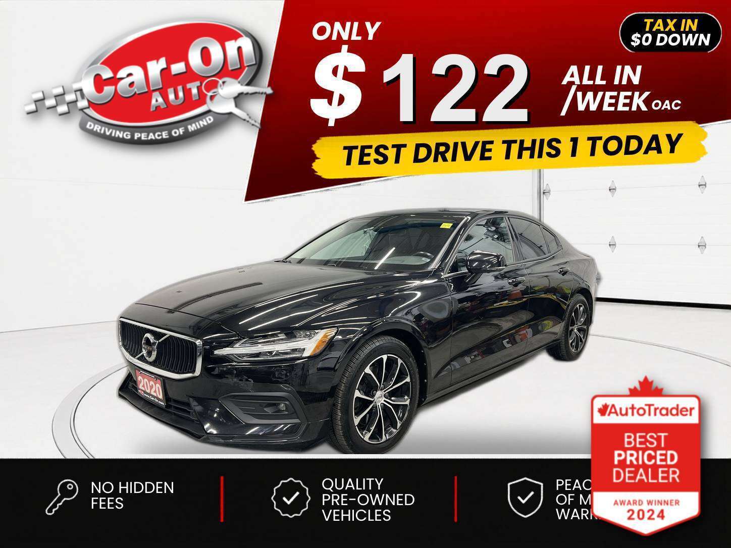 Black 2020 Volvo S60 Sedan Front-Wheel Drive Automatic