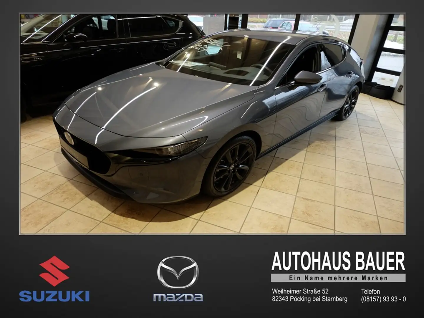 Mazda 3 2.0L e-SKYACTIV X 5T 6AG EXCLUSIVE DASO DESI Gris - 1