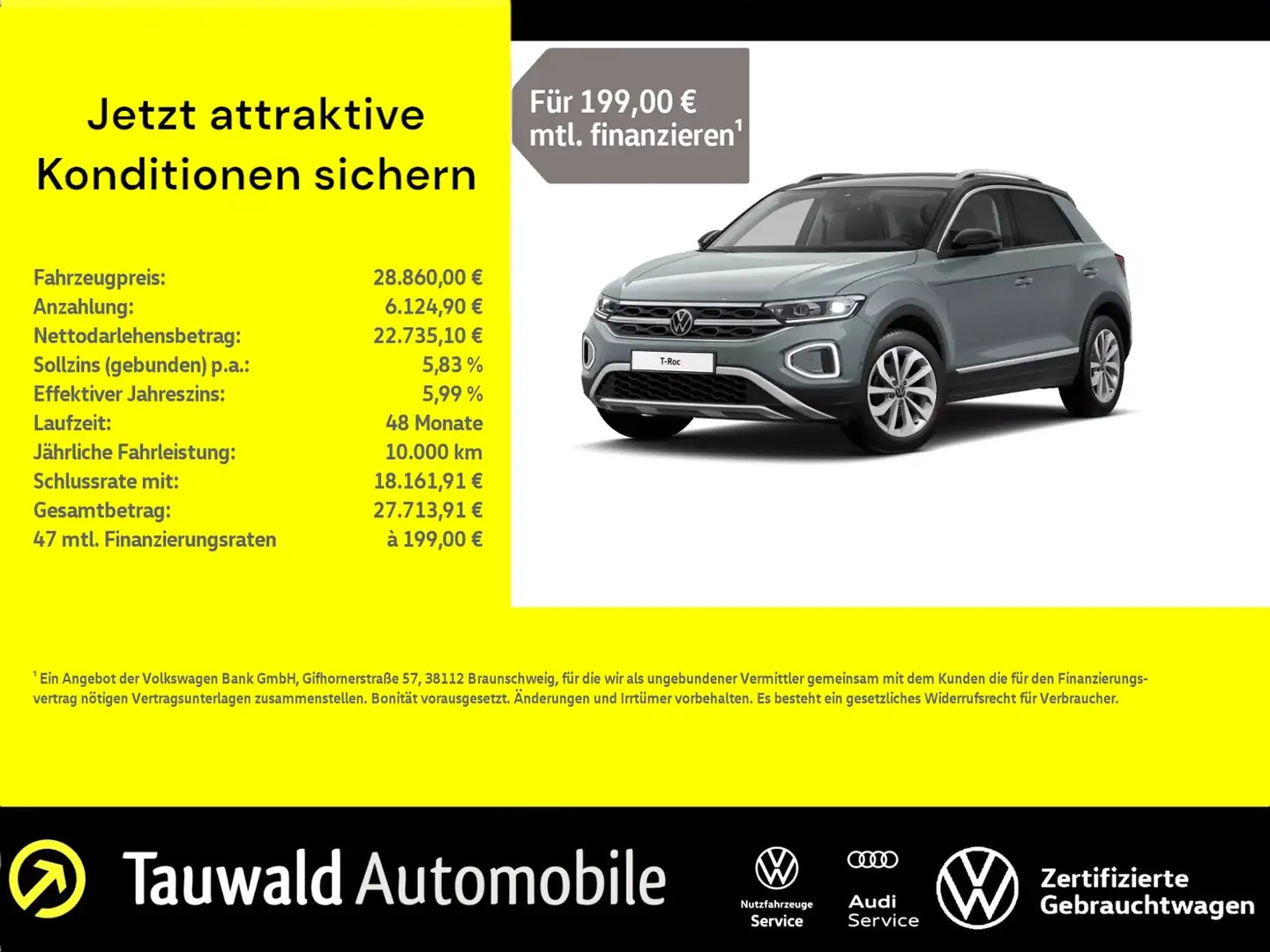 Volkswagen T-Roc 1.5 TSI DSG Style AHK/LED/ACC/GJR Bleu - 1