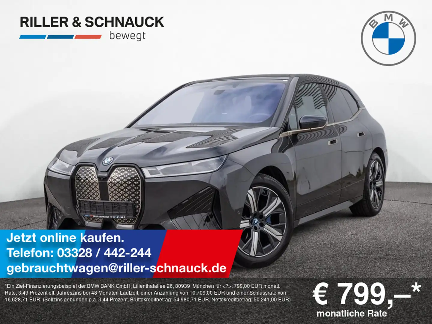 BMW iX xDrive 50 360°+LASER+PANO+HUD+B&W+HUD+KEYL Grau - 1