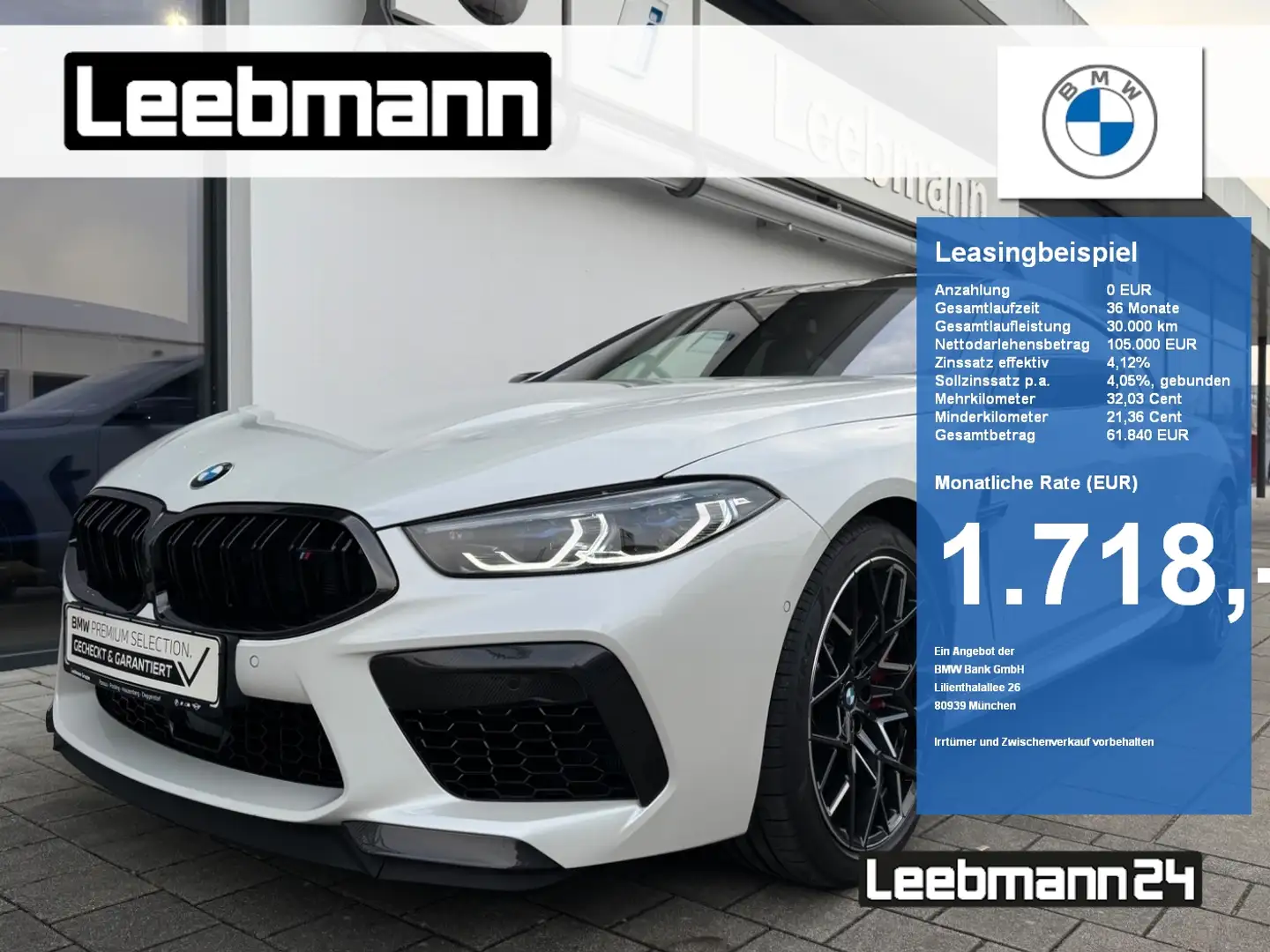 BMW M8 Gran Coupé Carbon/Individual GARANTIE-02/29 Biały - 1