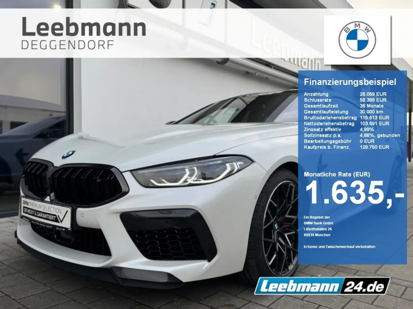 BMW M8 Gran Coupé Carbon/Individual GARANTIE-02/29 Білий - 1