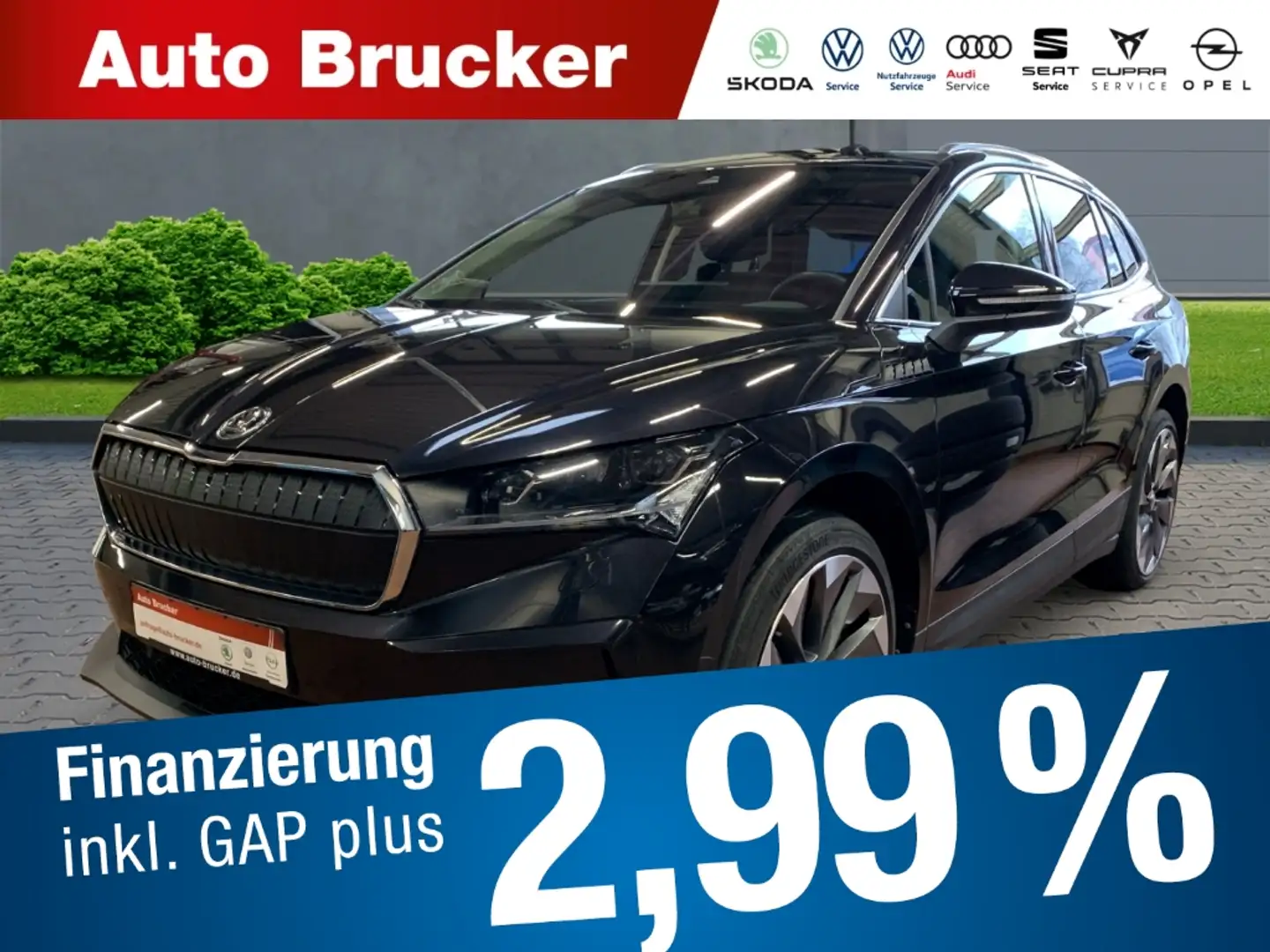 Skoda Enyaq 80 Suite+Alufelgen+Navi+Leder+elektr.Sitze+Sitzhei Schwarz - 1